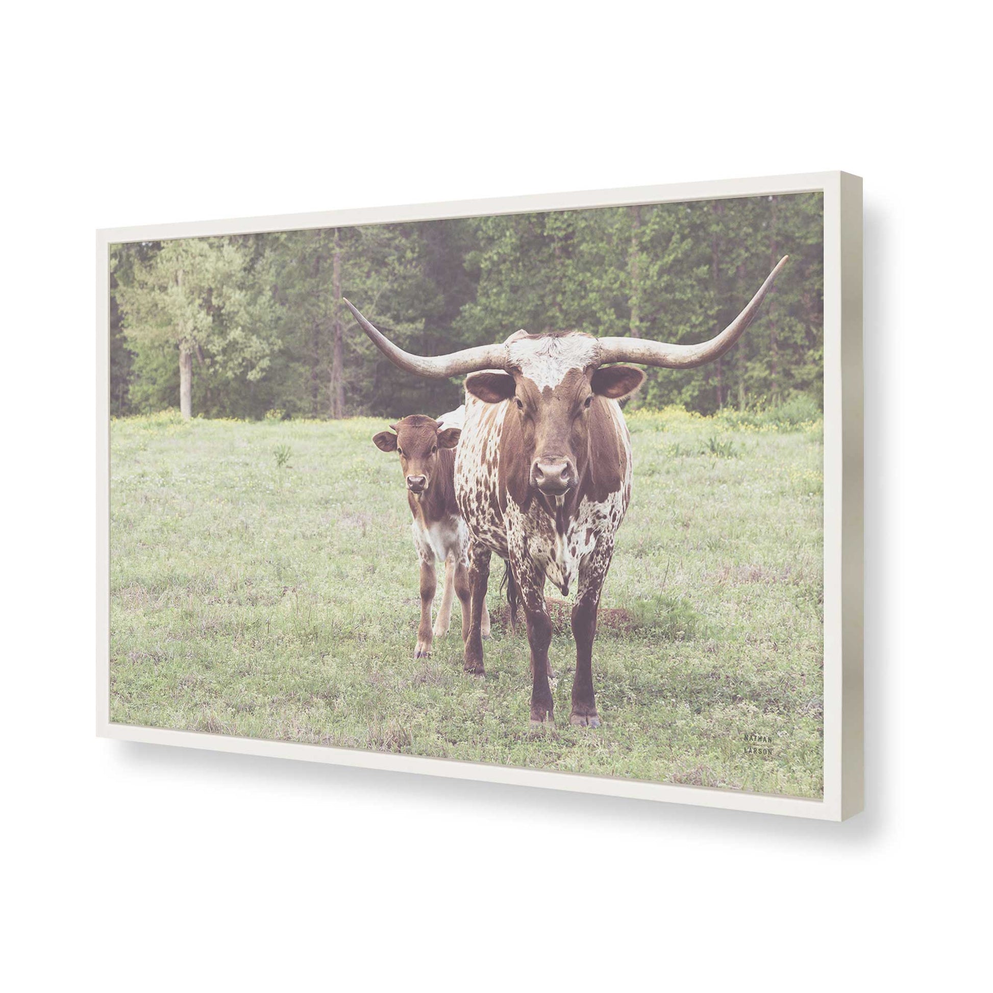 [Color:Opaque White], Picture of art in a Opaque White frame of the corner