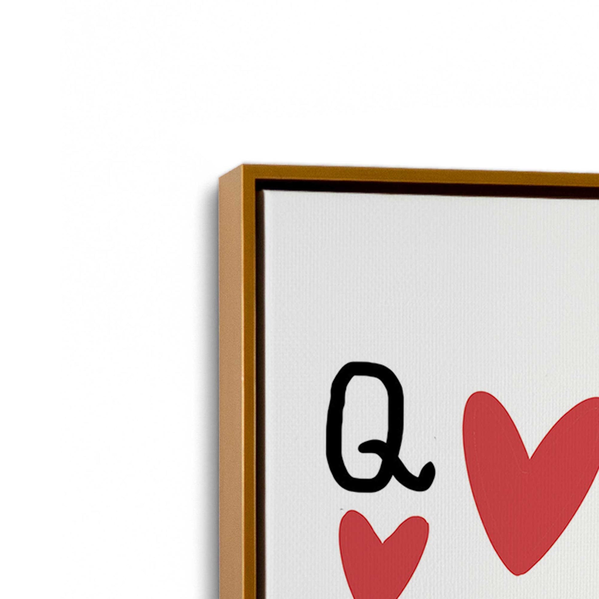 [Color:Polished Gold], Picture of art in a Polished Gold frame at an angle