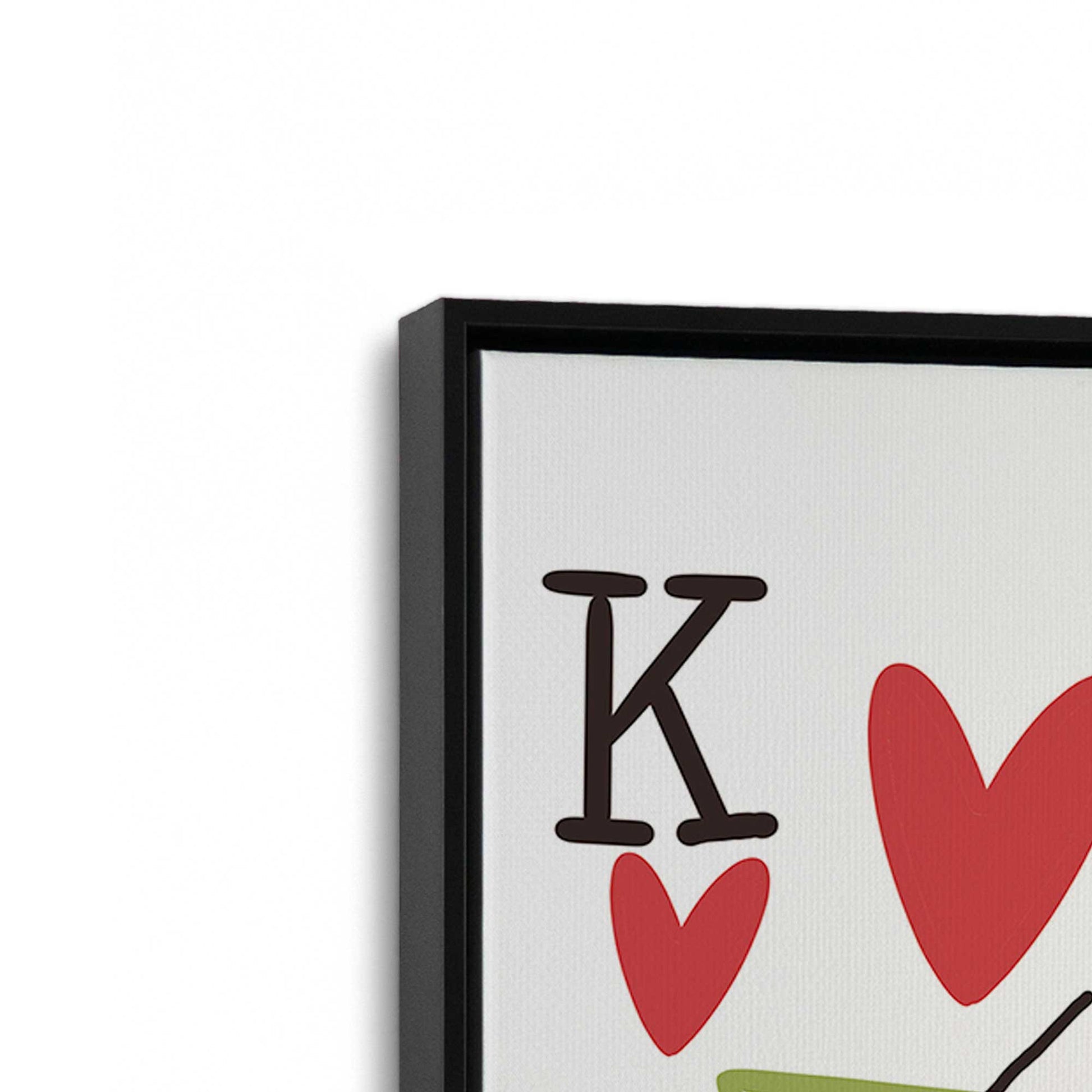 [Color:Satin Black], Picture of art in a Satin Black frame at an angle