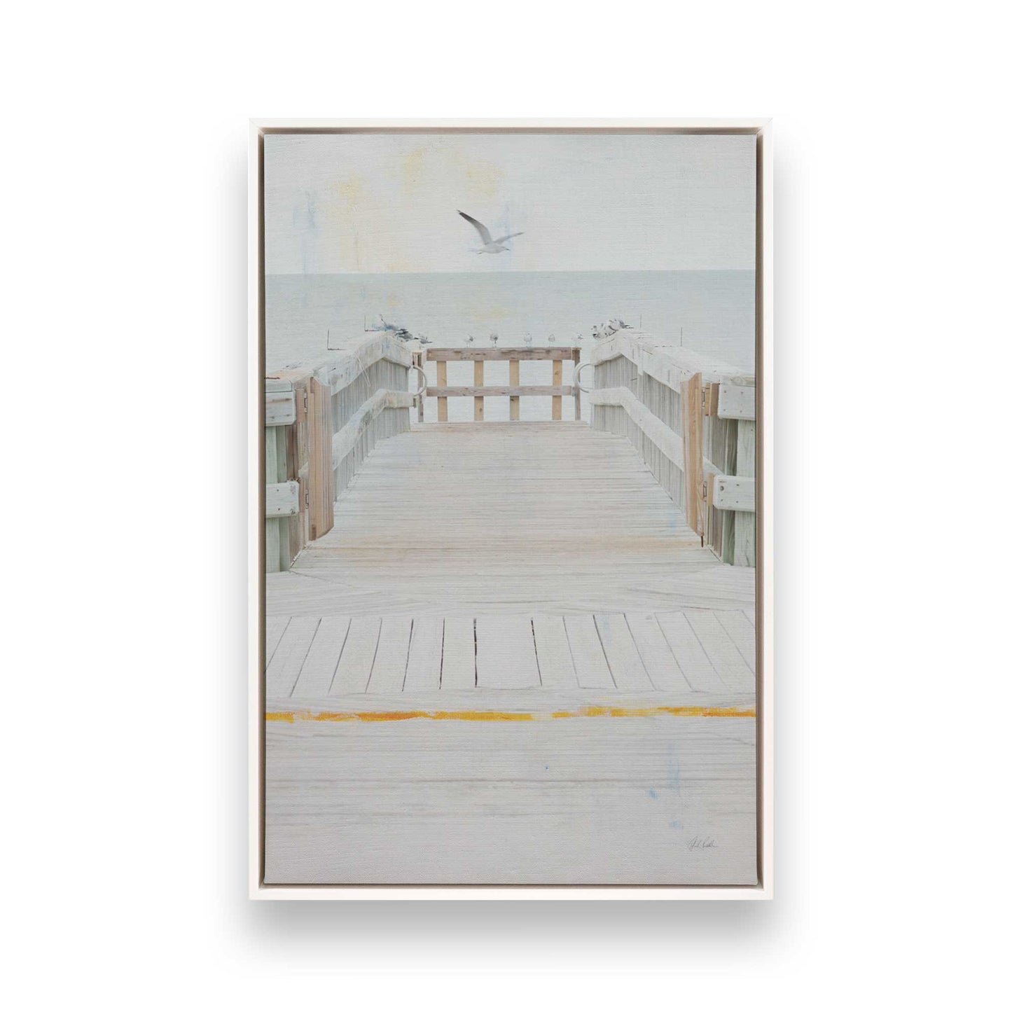 [Color:Opaque White], Picture of art in a White frame