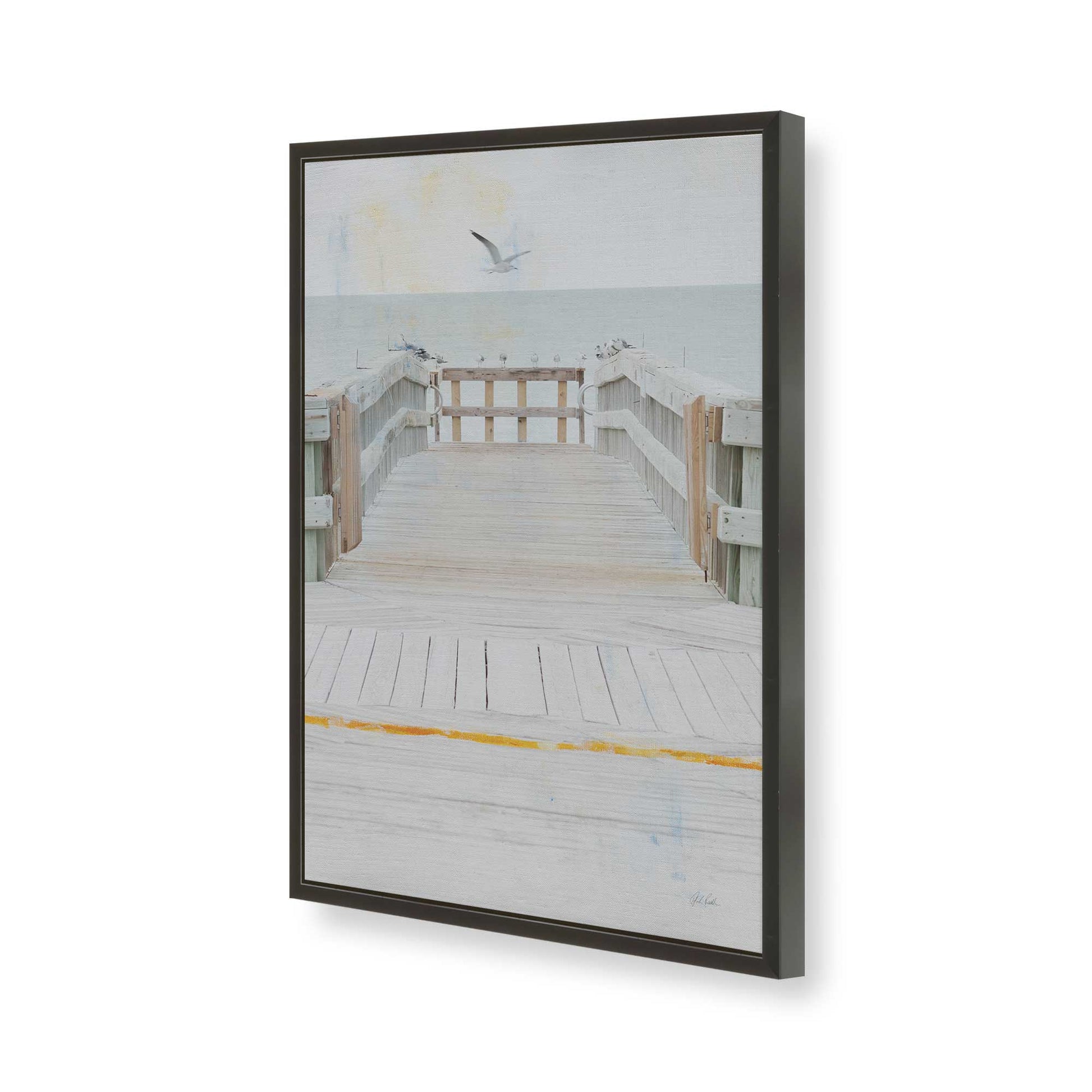 [Color:Satin Black], Picture of art in a Satin Black frame of the corner