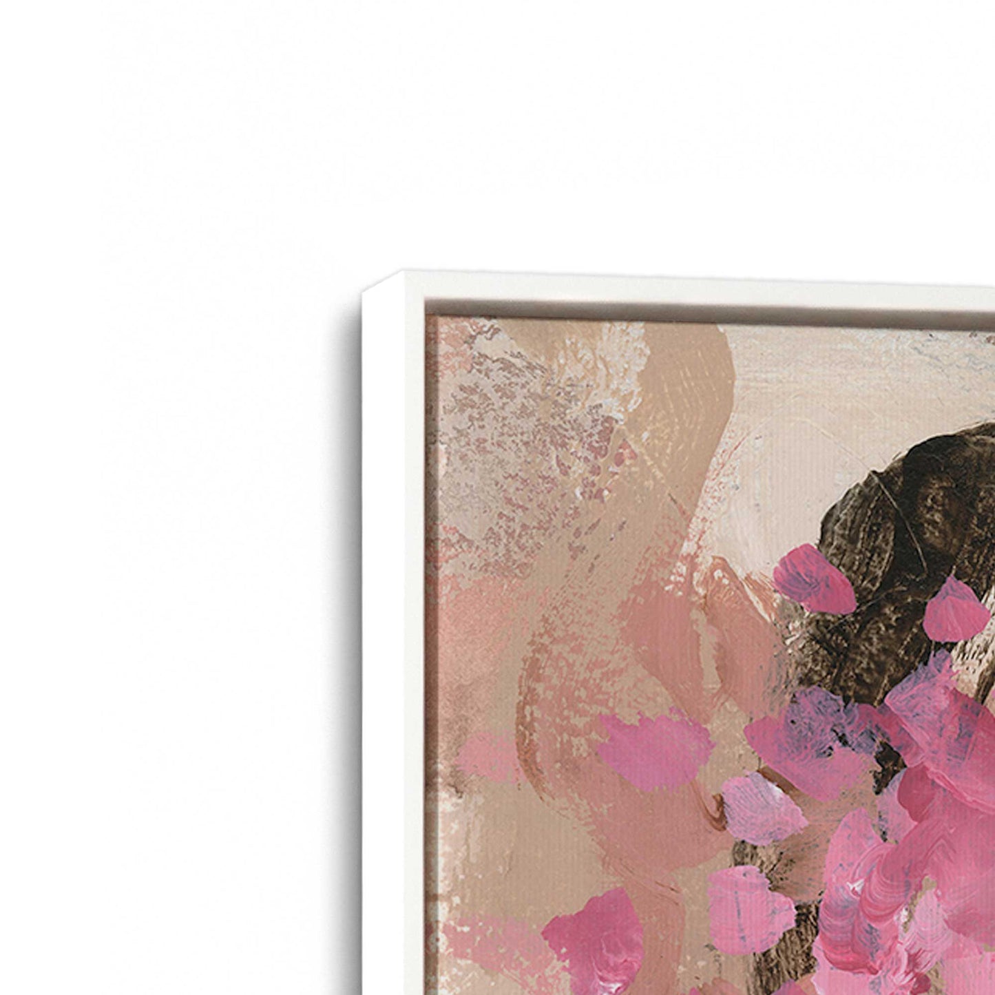 [Color:Opaque White], Picture of art in a White frame at an angle