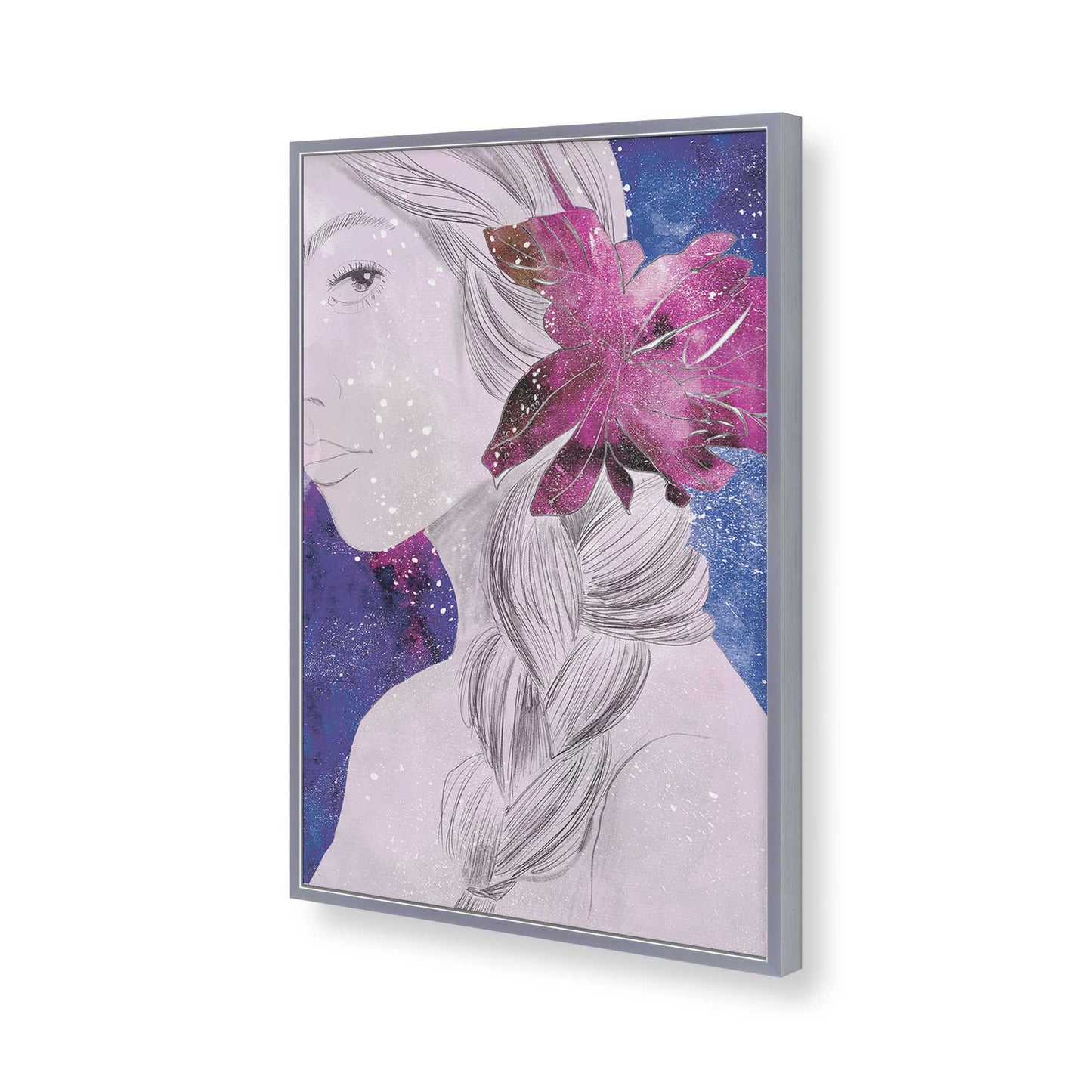 [Color:Polished Chrome], Picture of art in a Polished Chrome frame of the corner
