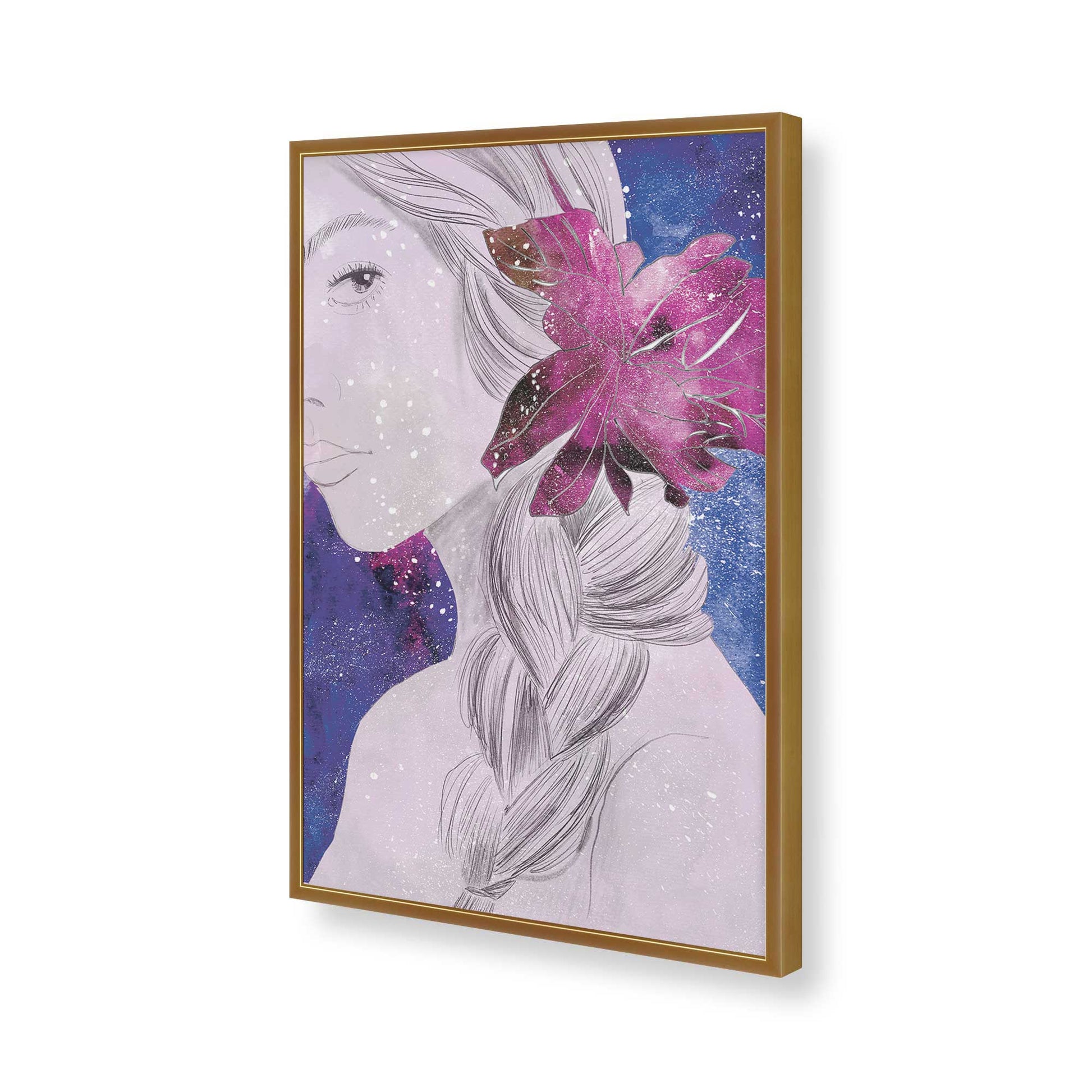 [Color:Polished Gold], Picture of art in a Polished Gold frame of the corner