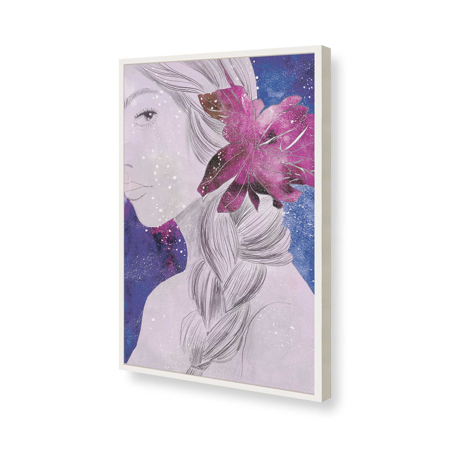 [Color:Opaque White], Picture of art in a Opaque White frame of the corner
