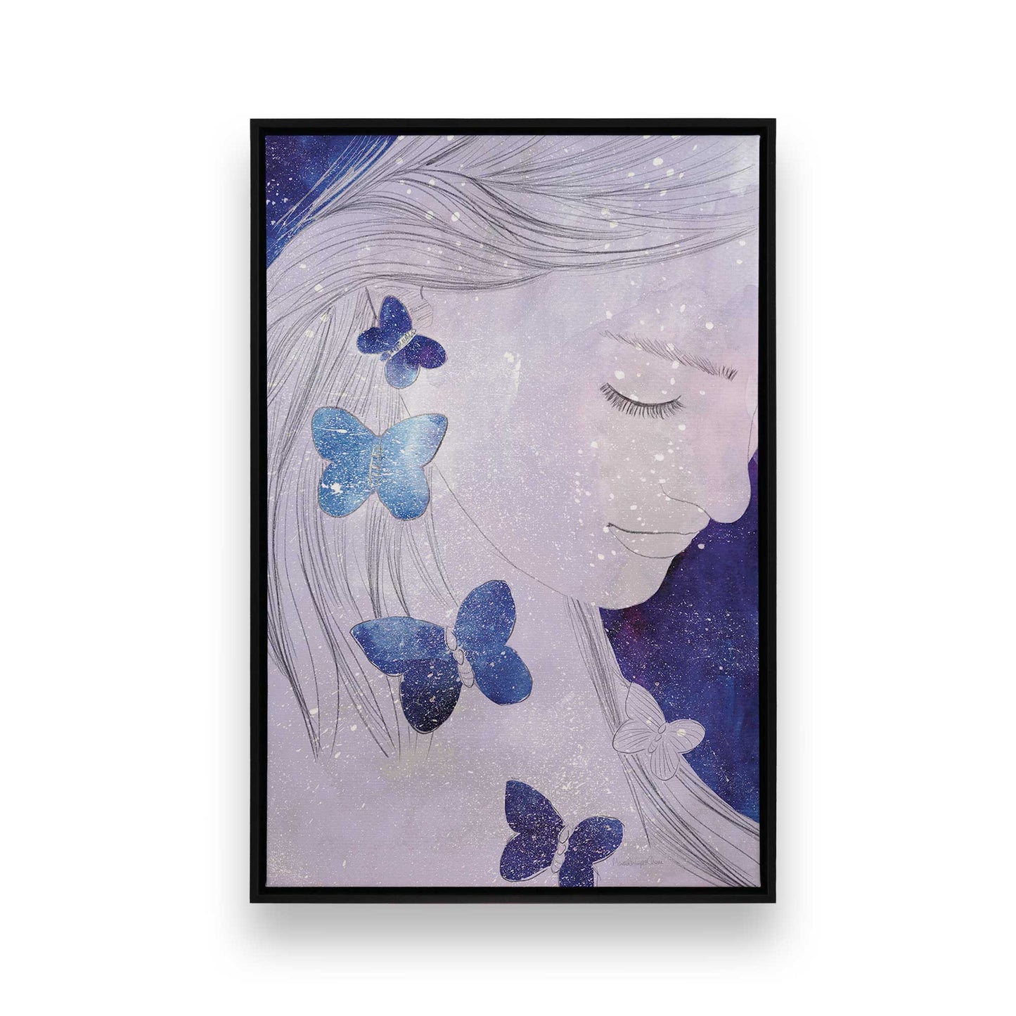 [Color:Satin Black], Picture of art in a Satin Black frame