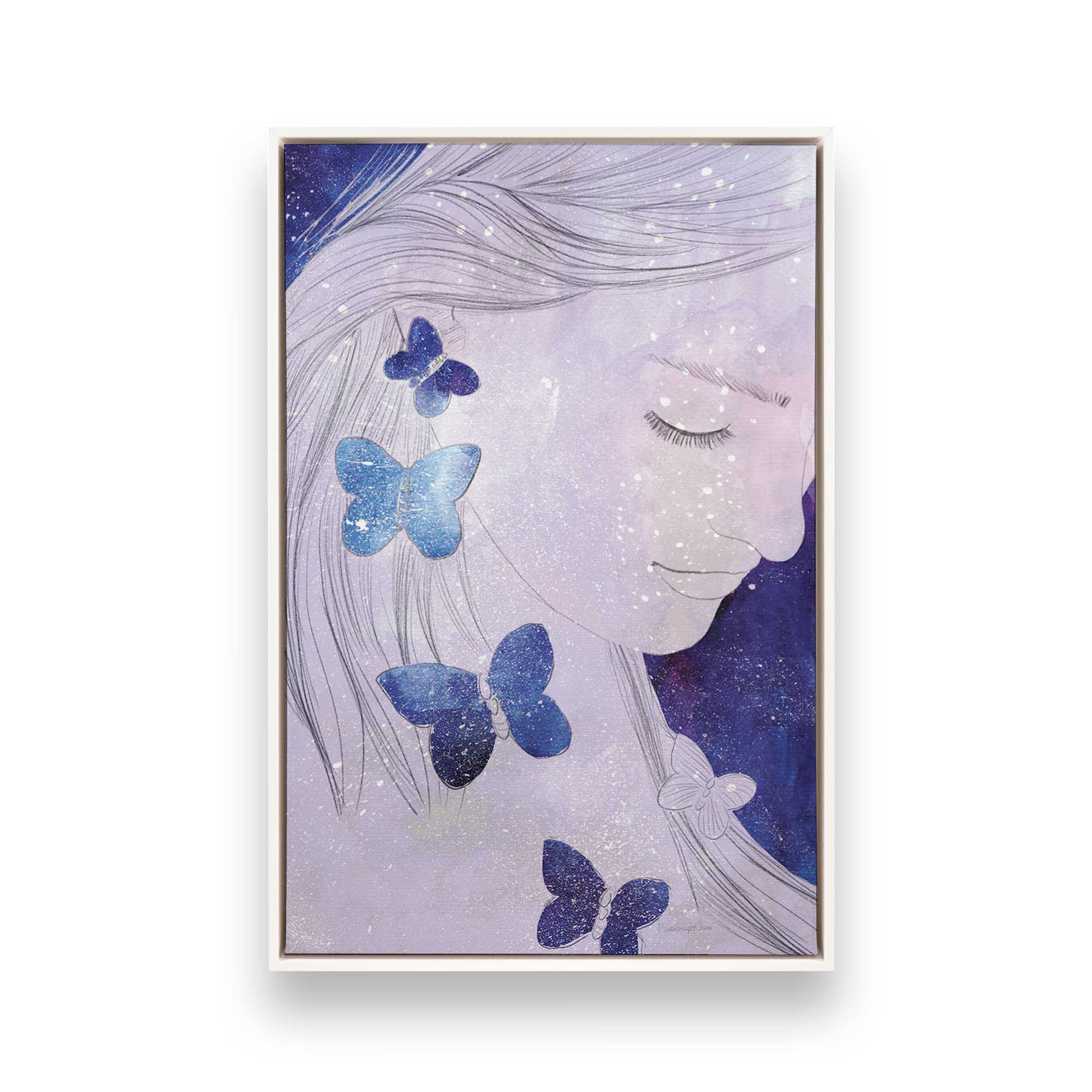 [Color:Opaque White], Picture of art in a White frame