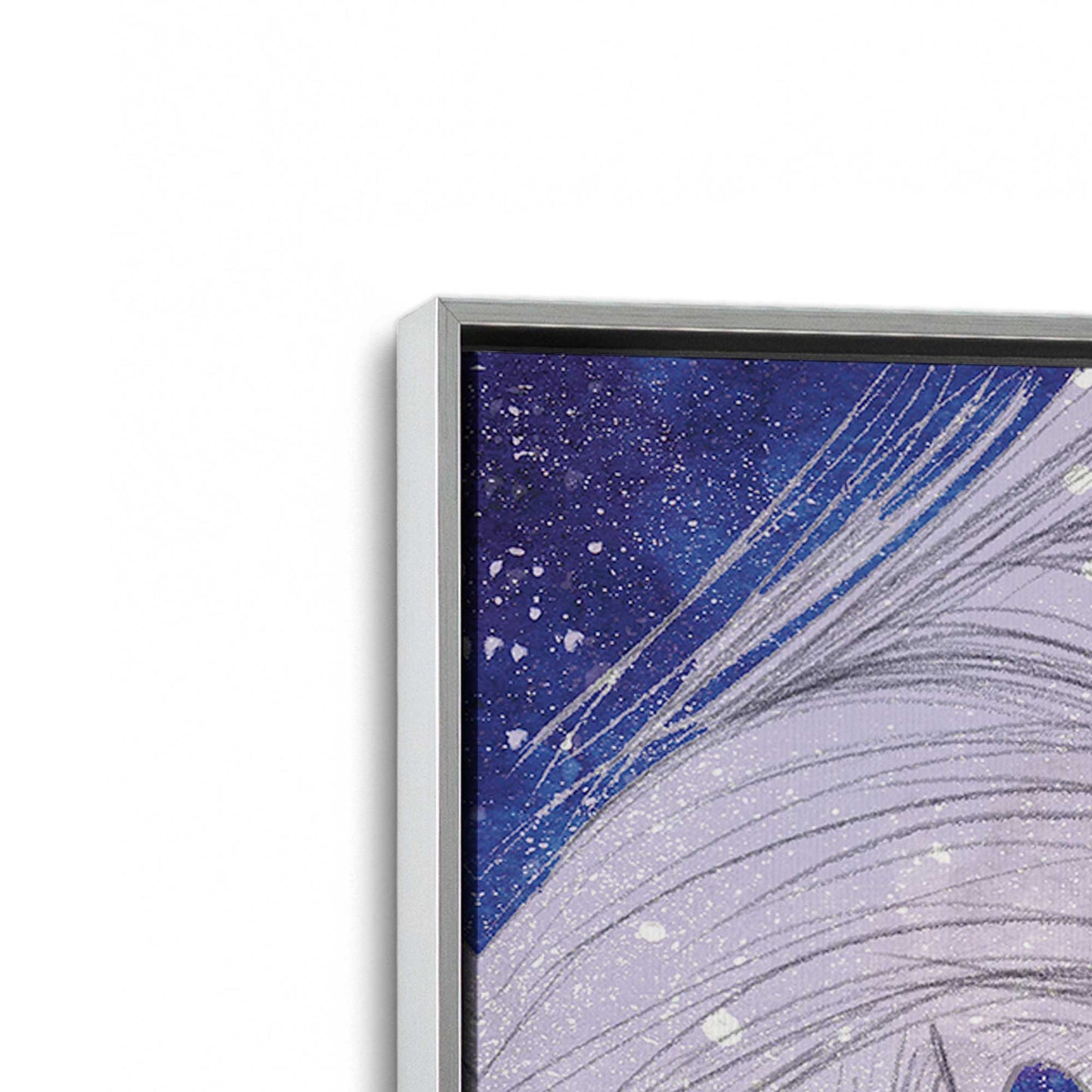 [Color:Polished Chrome], Picture of art in a Polished Chrome frame at an angle
