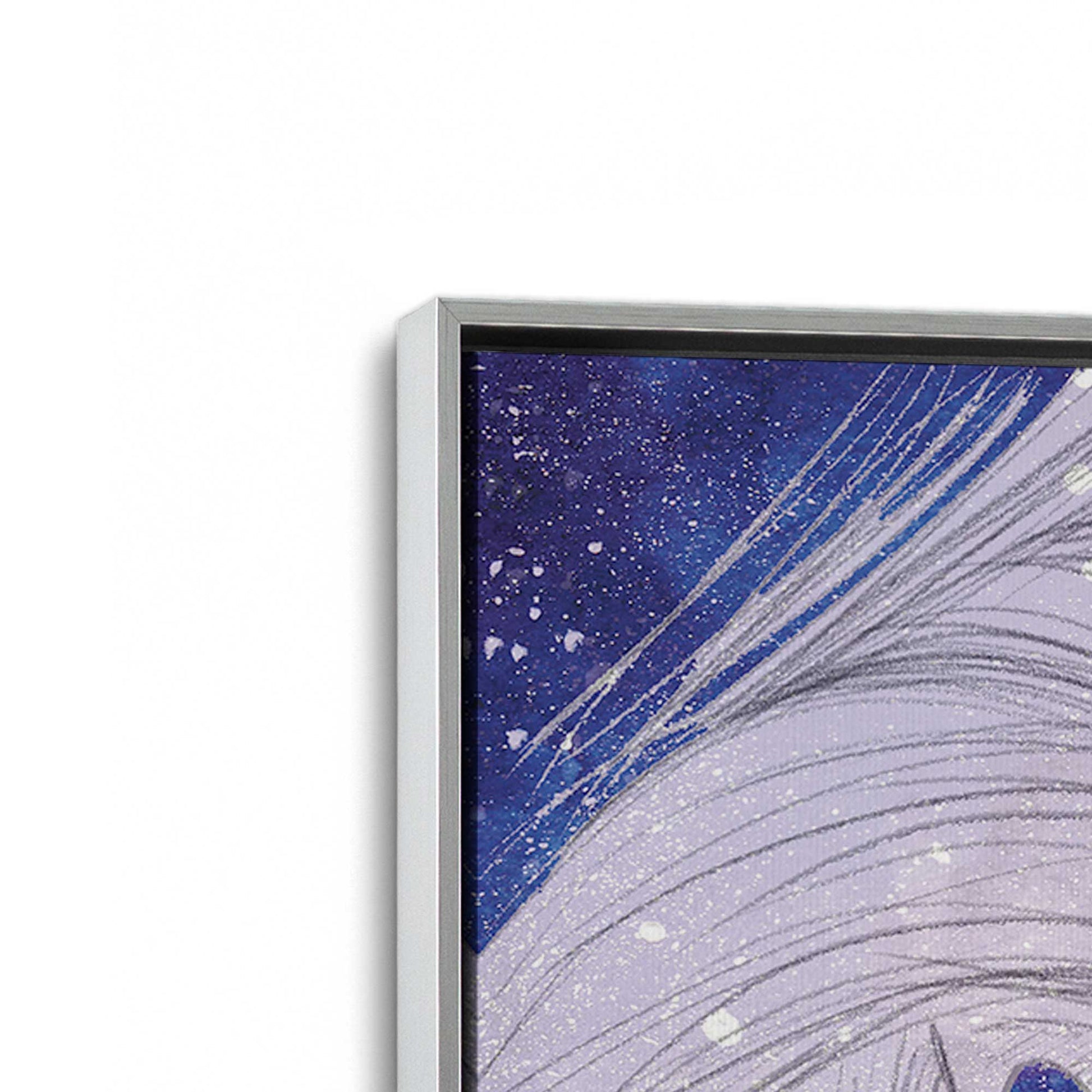 [Color:Polished Chrome], Picture of art in a Polished Chrome frame at an angle