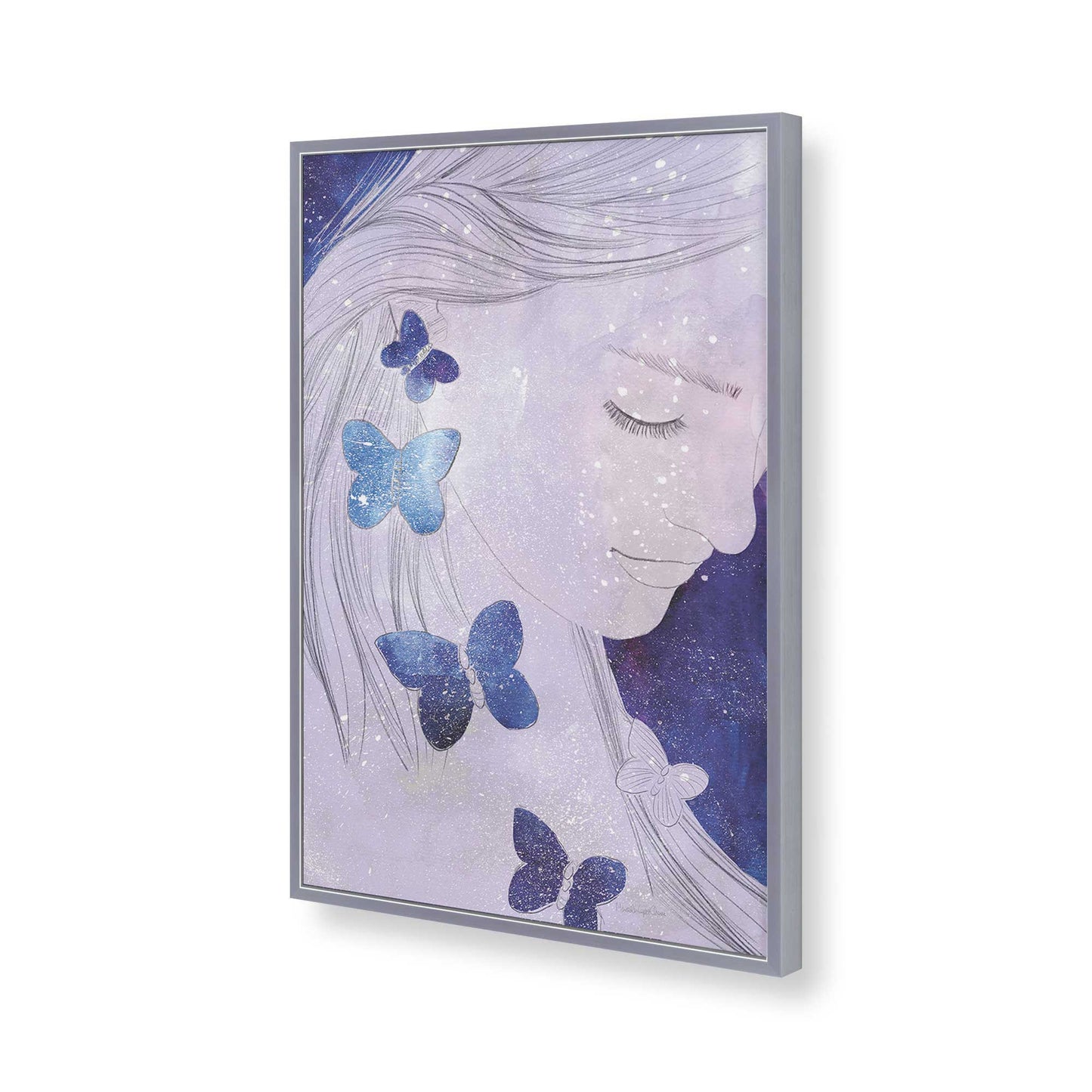 [Color:Polished Chrome], Picture of art in a Polished Chrome frame of the corner