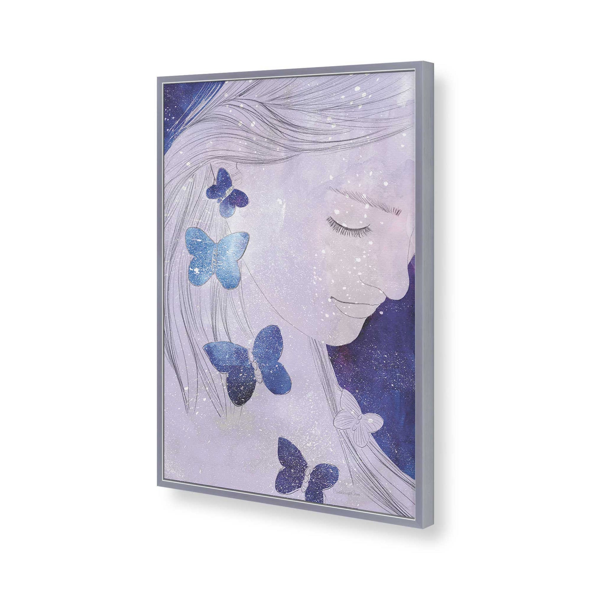 [Color:Polished Chrome], Picture of art in a Polished Chrome frame of the corner