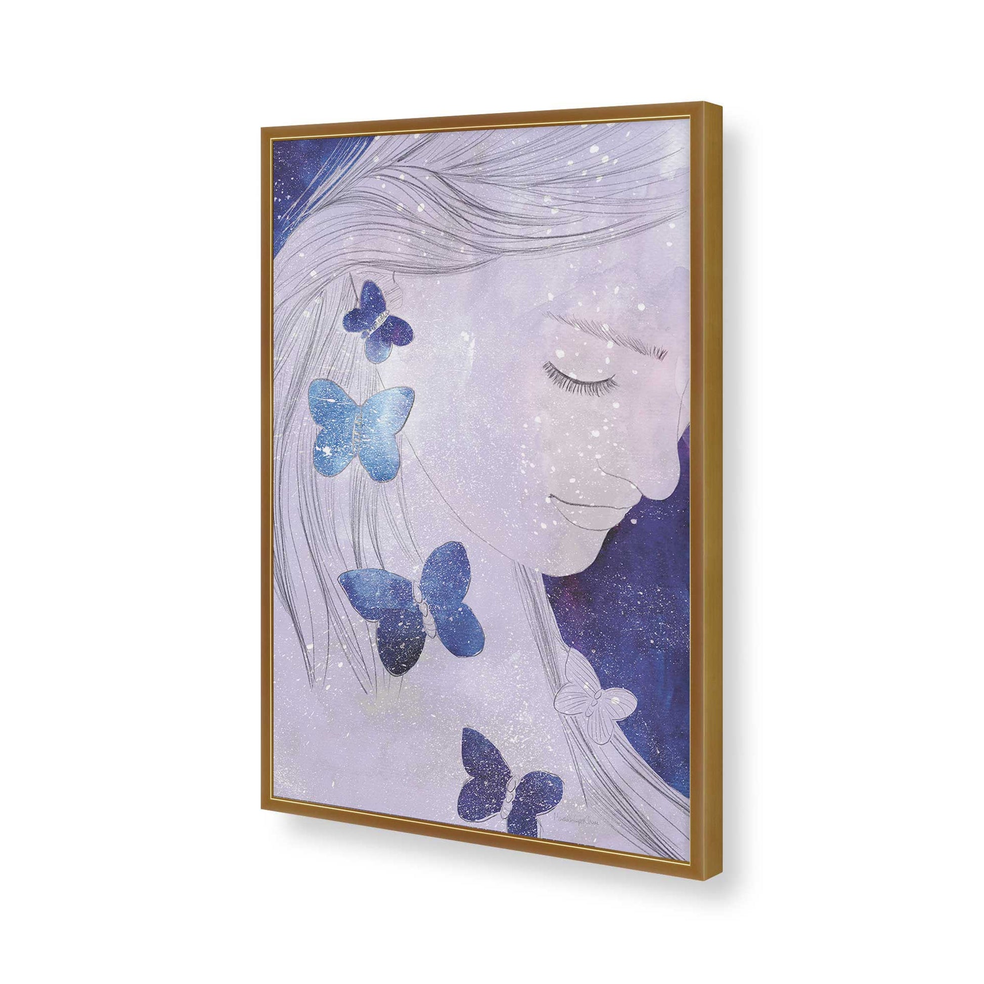 [Color:Polished Gold], Picture of art in a Polished Gold frame of the corner