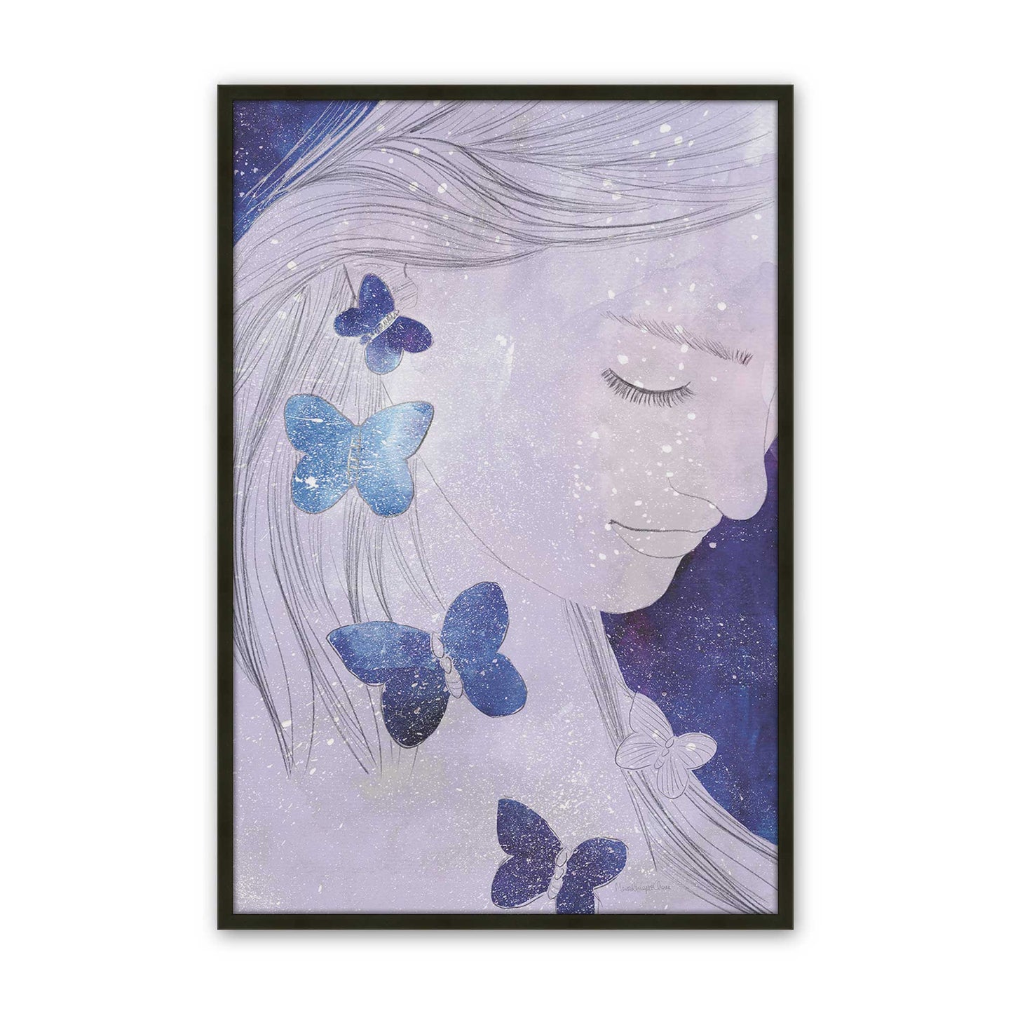 [Color:Satin Black], Picture of art in a Satin Black frame