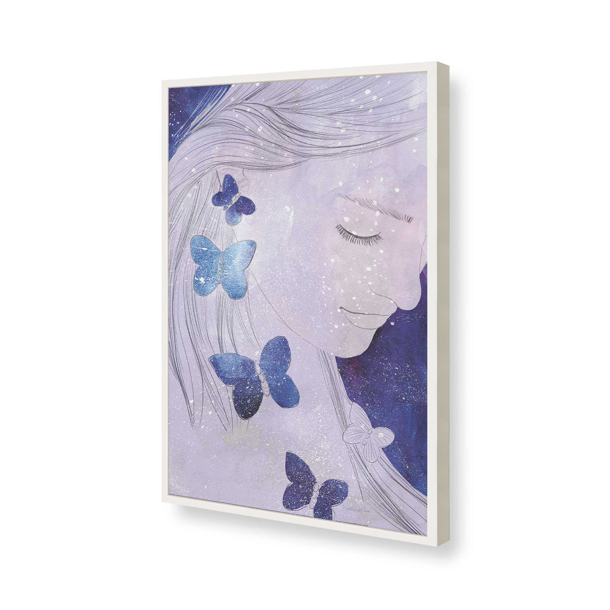 [Color:Opaque White], Picture of art in a Opaque White frame of the corner