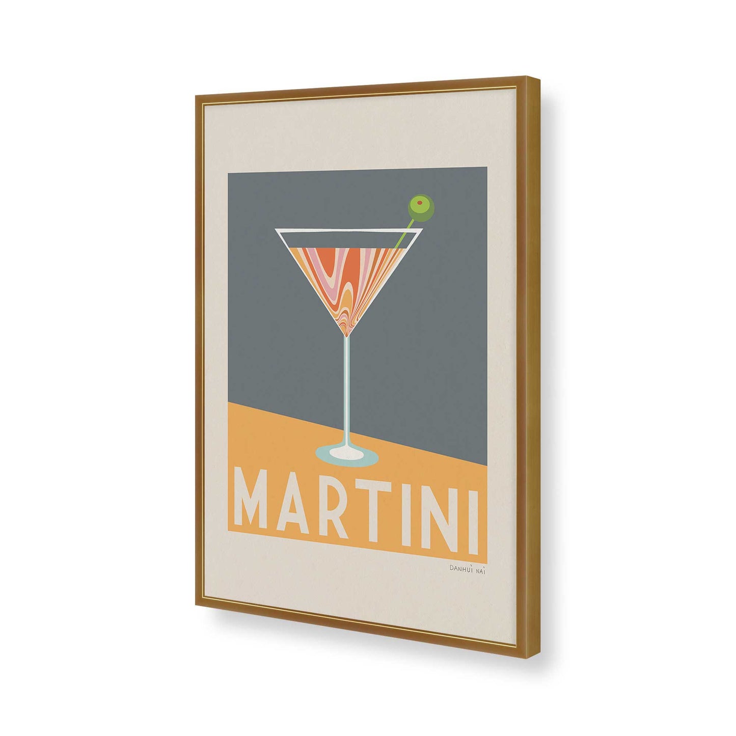 [Color:Polished Gold], Picture of art in a Polished Gold frame of the corner