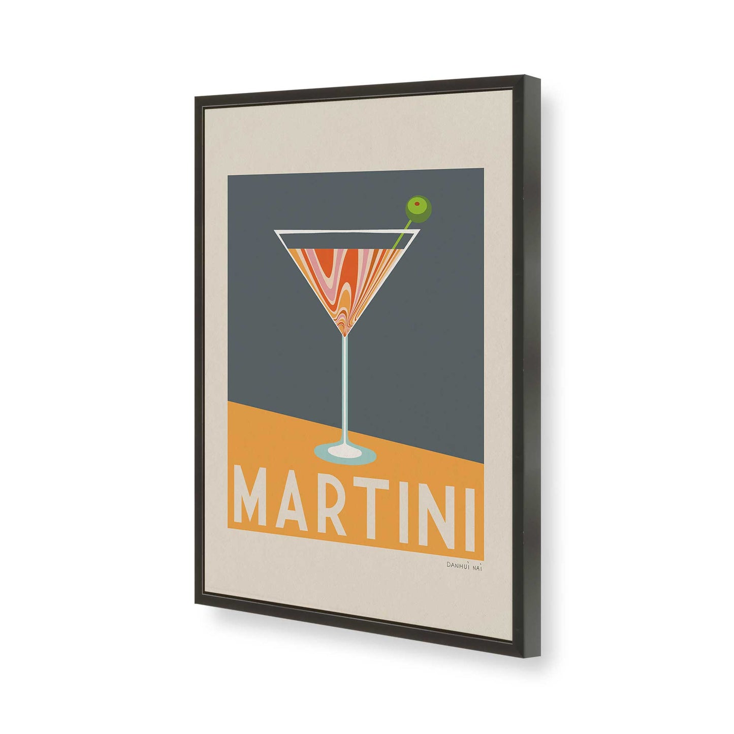 [Color:Satin Black], Picture of art in a Satin Black frame of the corner