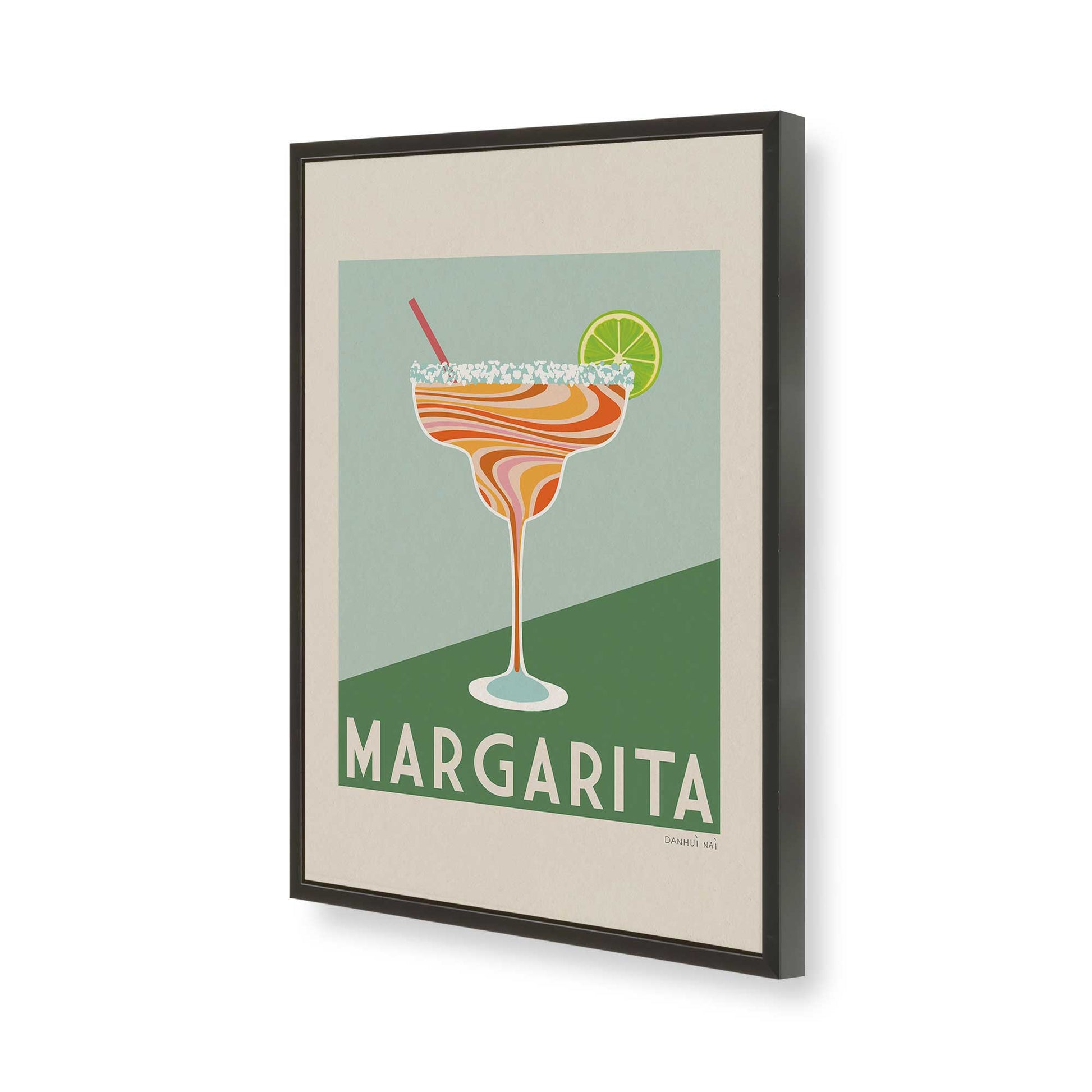 [Color:Satin Black], Picture of art in a Satin Black frame of the corner