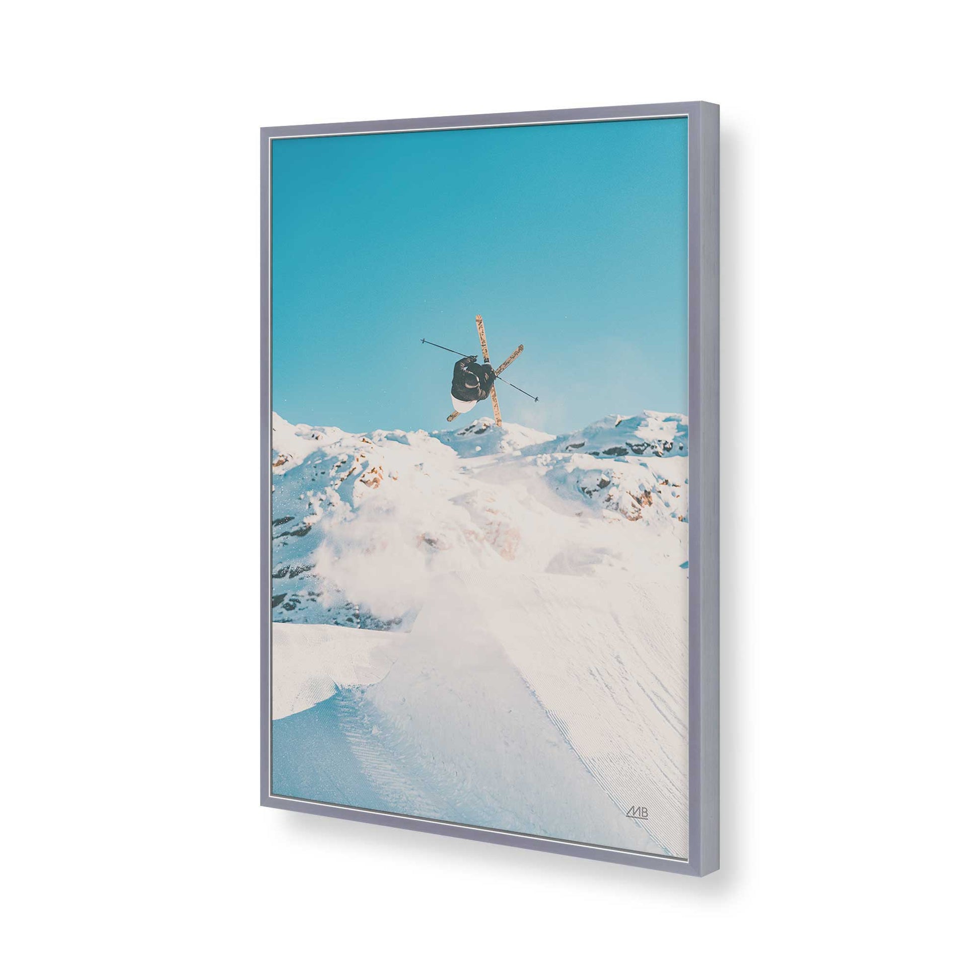 [Color:Polished Chrome], Picture of art in a Polished Chrome frame of the corner
