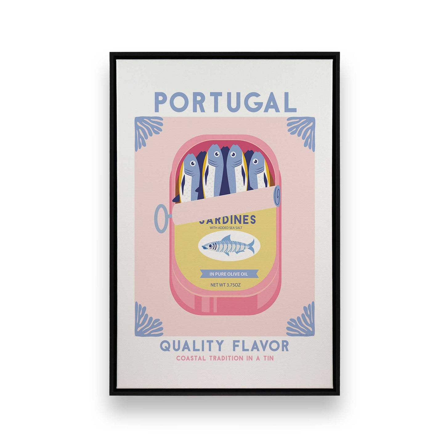 [Color:Satin Black], Picture of art in a Satin Black frame