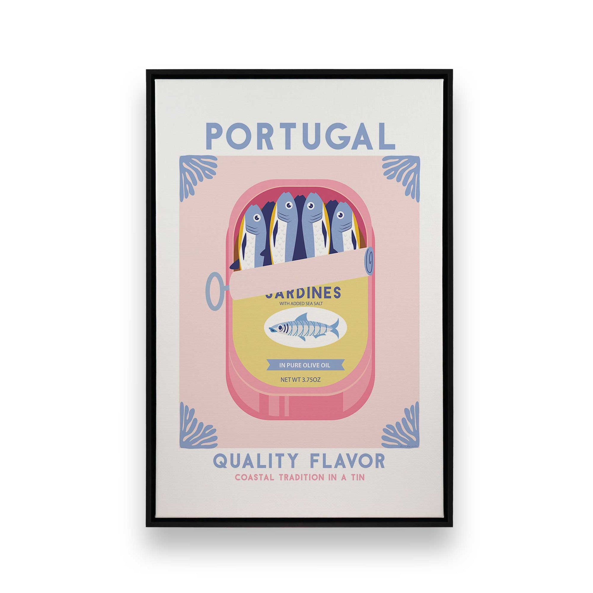 [Color:Satin Black], Picture of art in a Satin Black frame