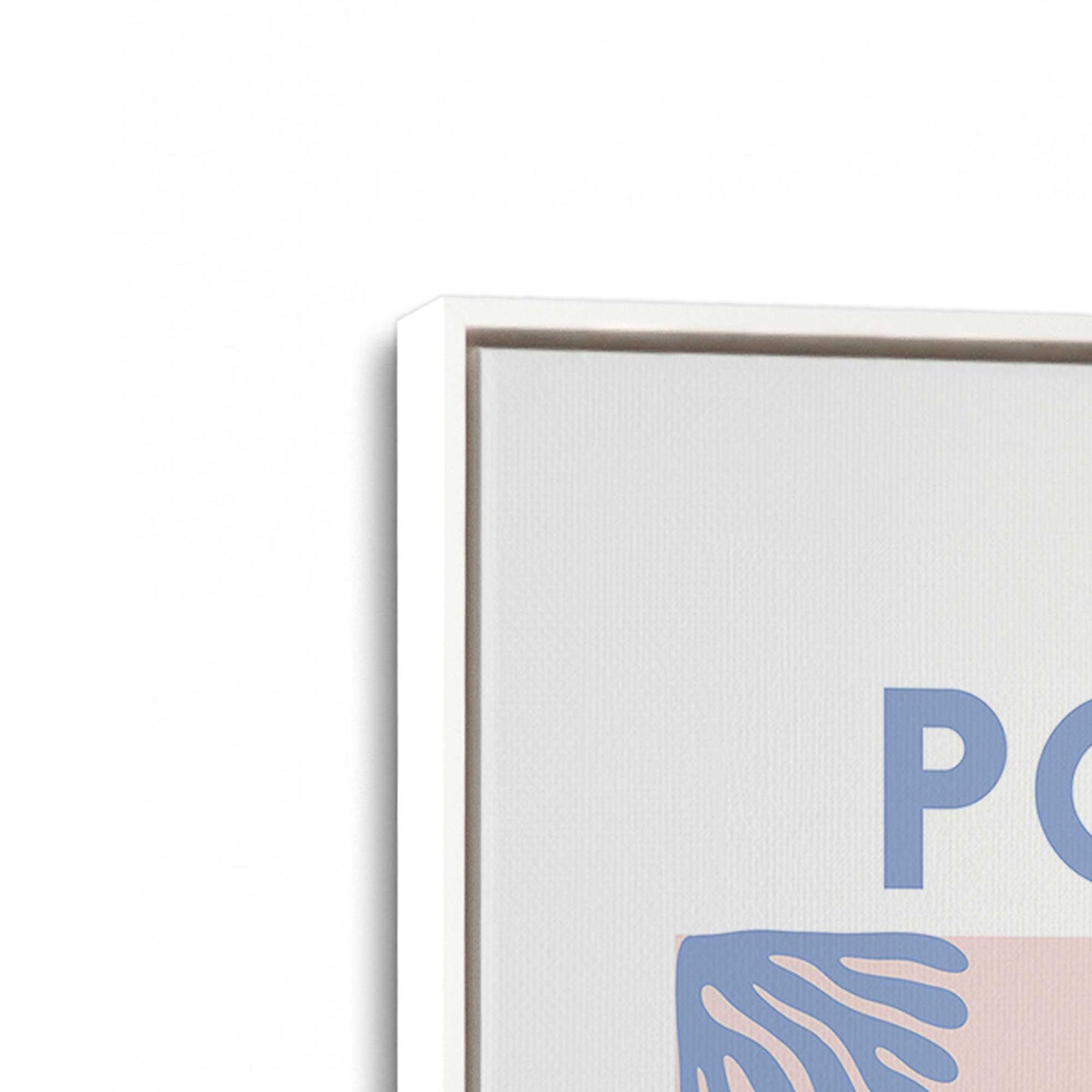 [Color:Opaque White], Picture of art in a White frame at an angle