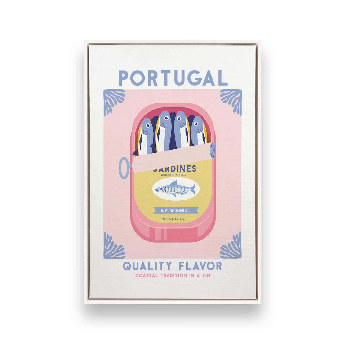 [Color:Opaque White], Picture of art in a White frame