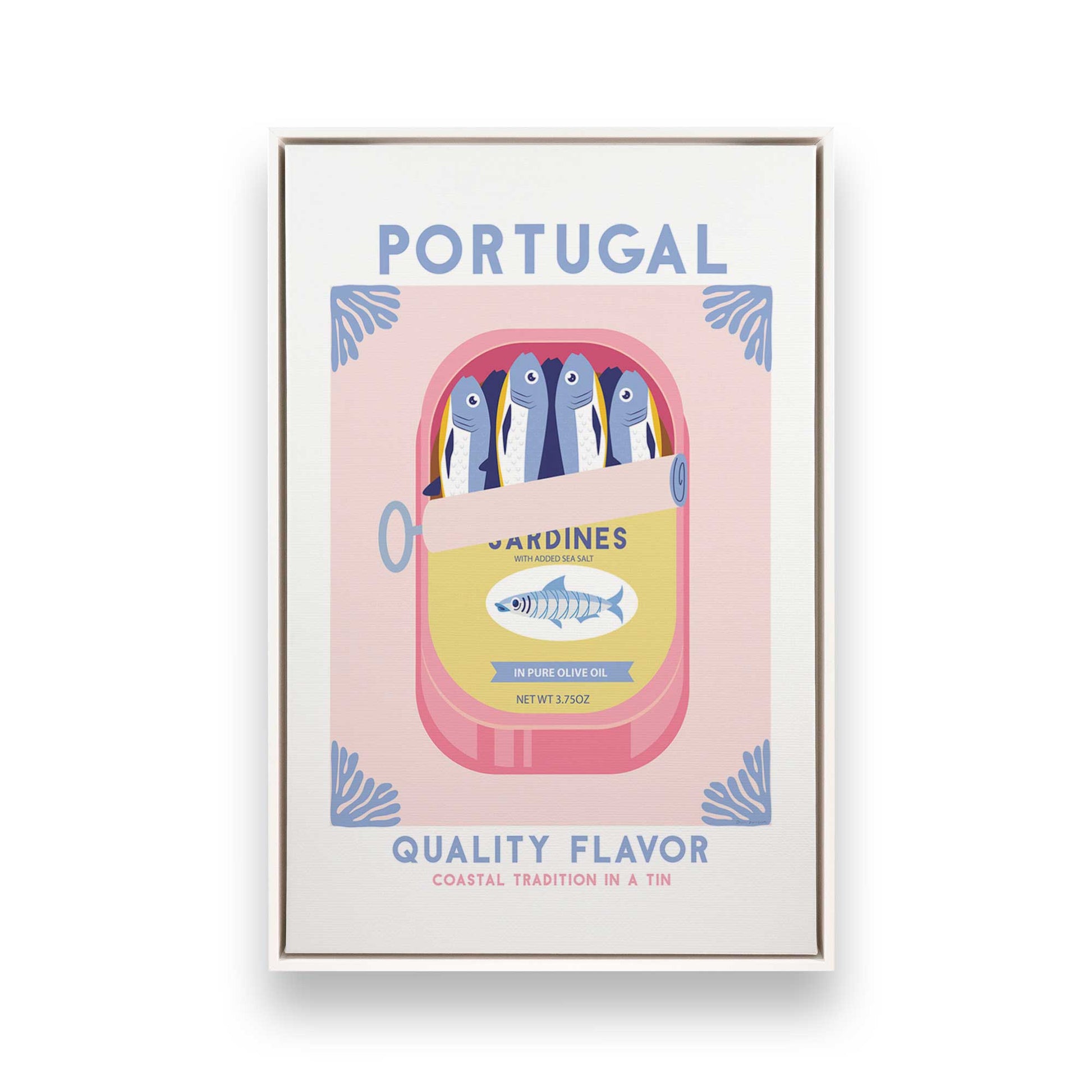 [Color:Opaque White], Picture of art in a White frame