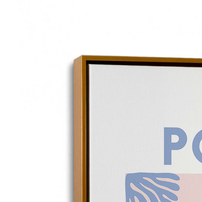 [Color:Polished Gold], Picture of art in a Polished Gold frame at an angle