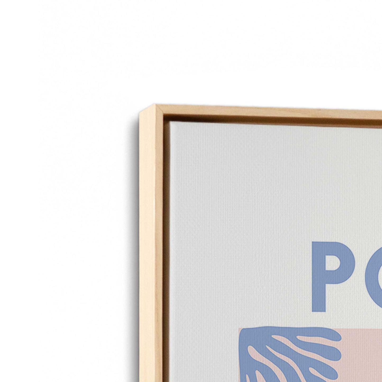 [Color:American Maple], Picture of art in a American Maple frame at an angle