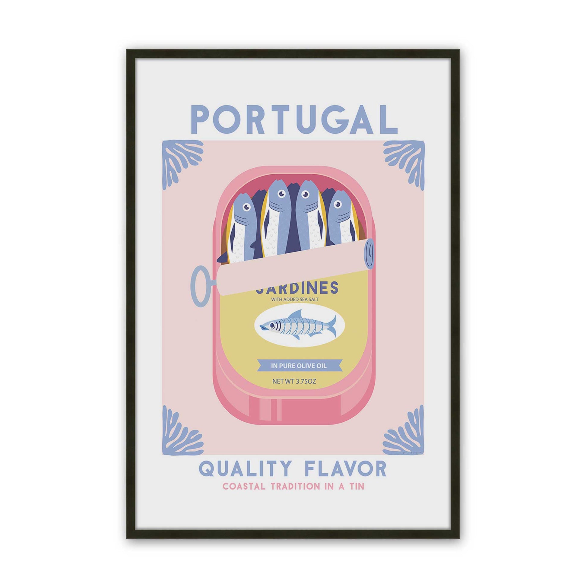 [Color:Satin Black], Picture of art in a Satin Black frame