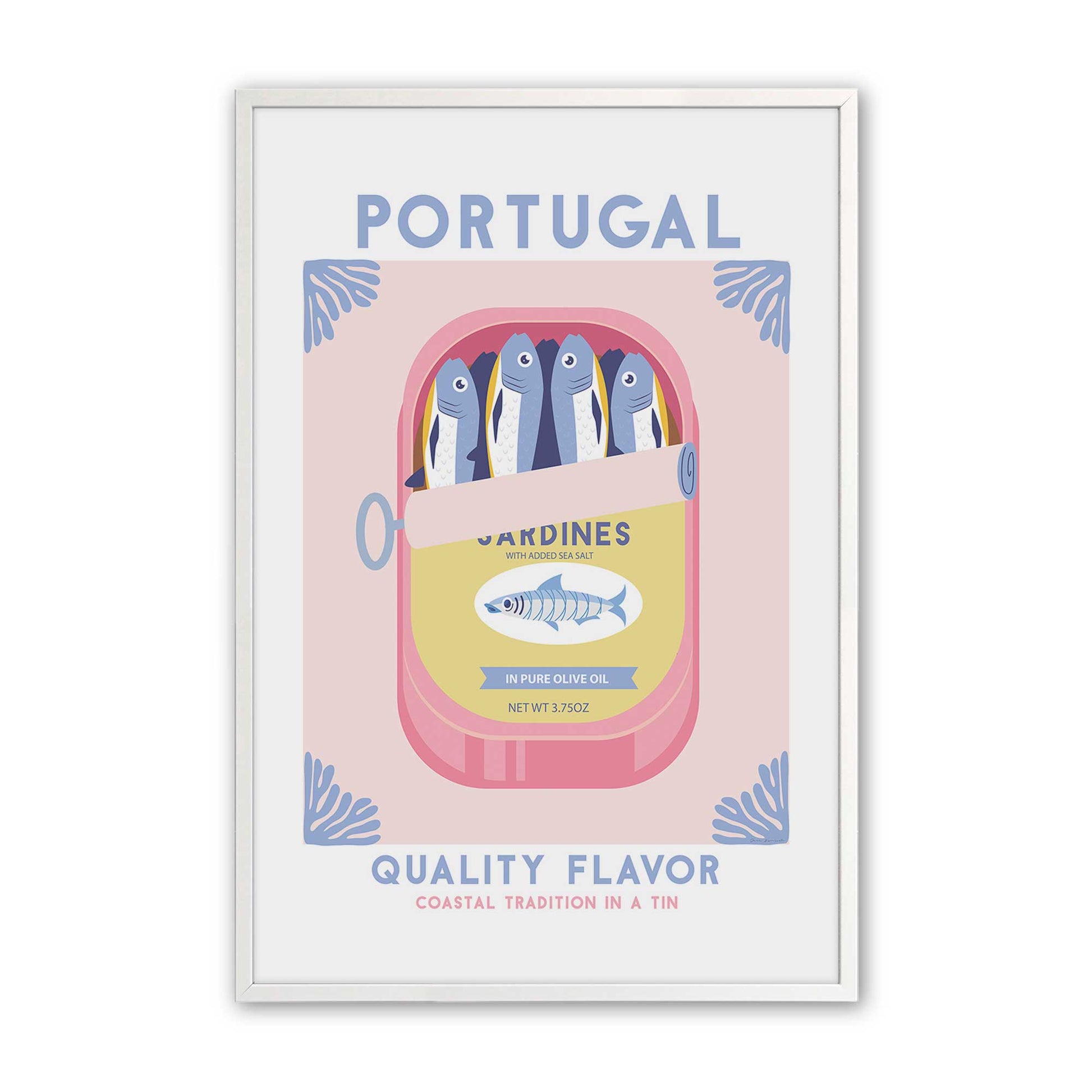 [Color:Opaque White], Picture of art in a Opaque White frame
