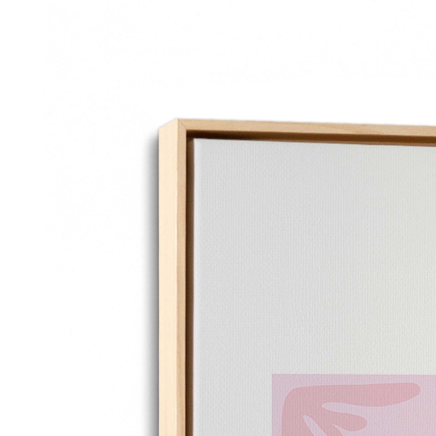 [Color:American Maple], Picture of art in a American Maple frame at an angle