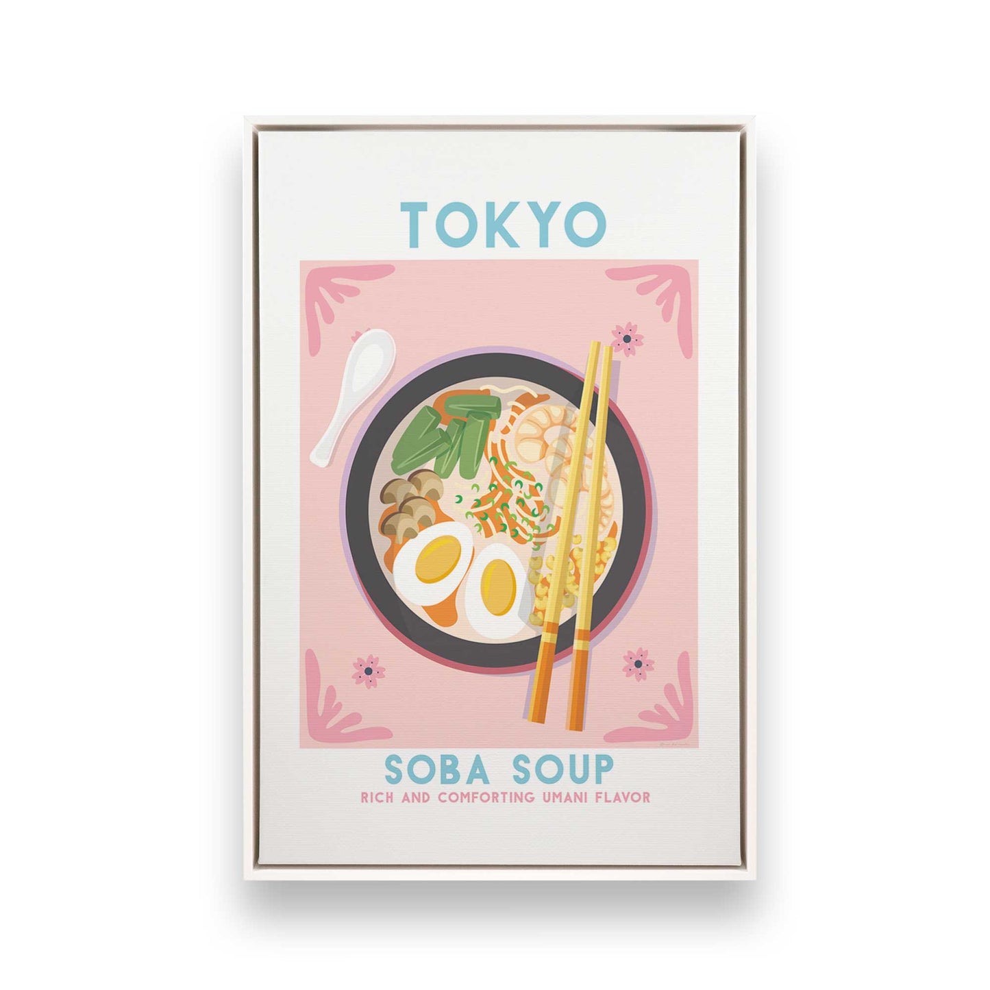 [Color:Opaque White], Picture of art in a White frame
