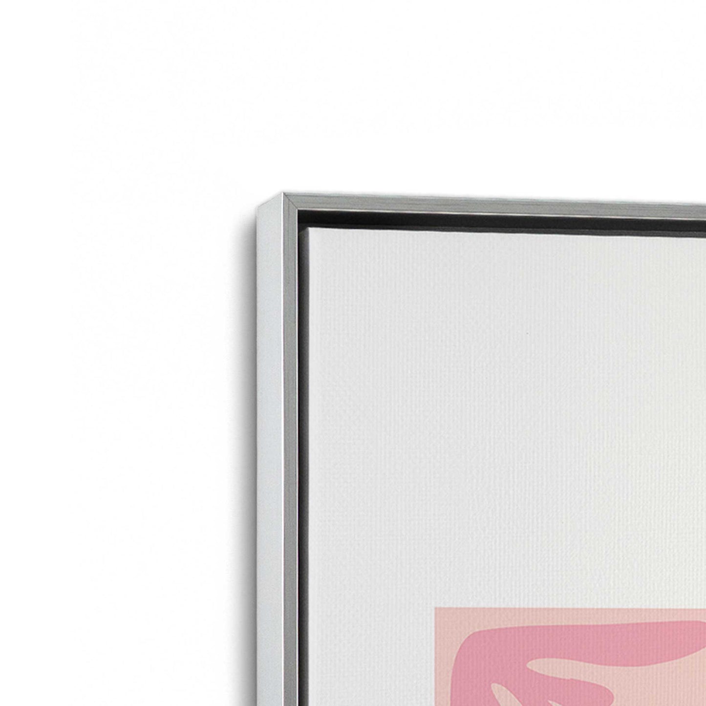 [Color:Polished Chrome], Picture of art in a Polished Chrome frame at an angle