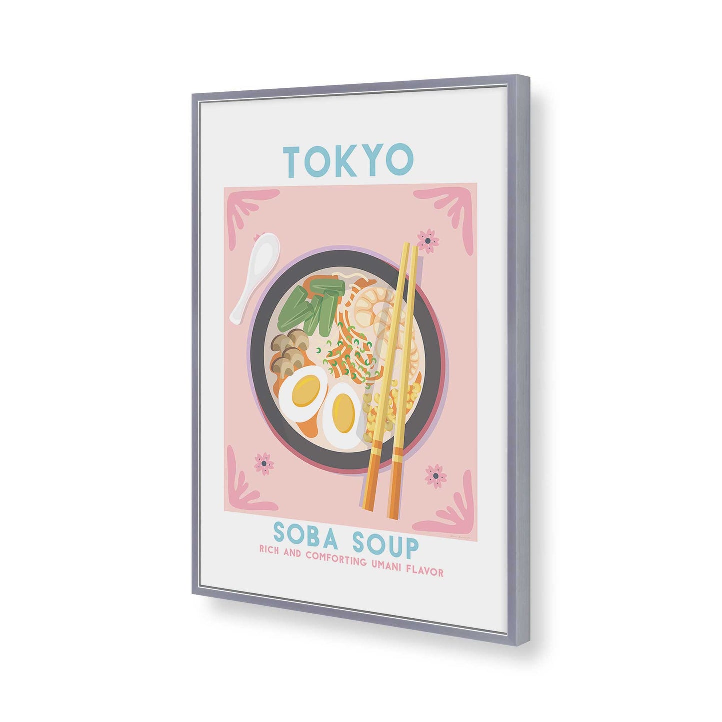 [Color:Polished Chrome], Picture of art in a Polished Chrome frame of the corner