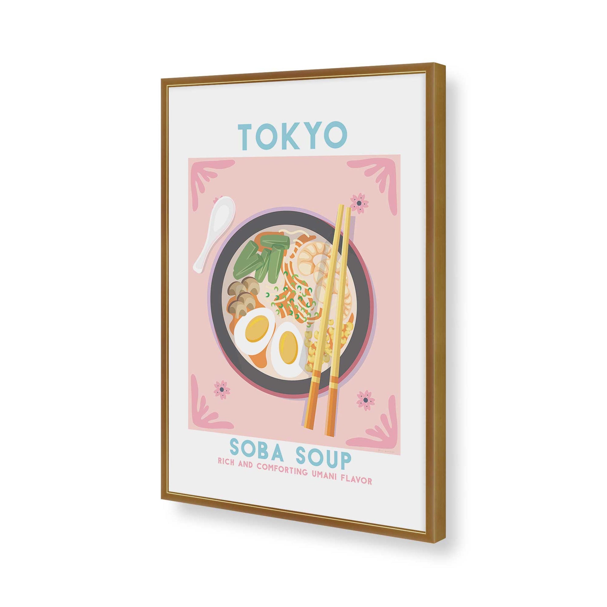 [Color:Polished Gold], Picture of art in a Polished Gold frame of the corner