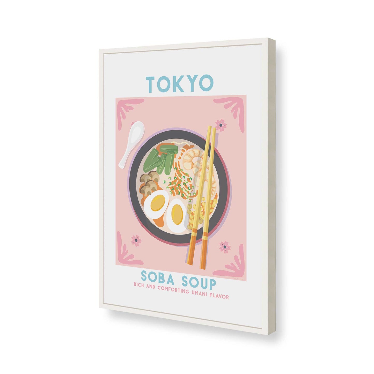 [Color:Opaque White], Picture of art in a Opaque White frame of the corner