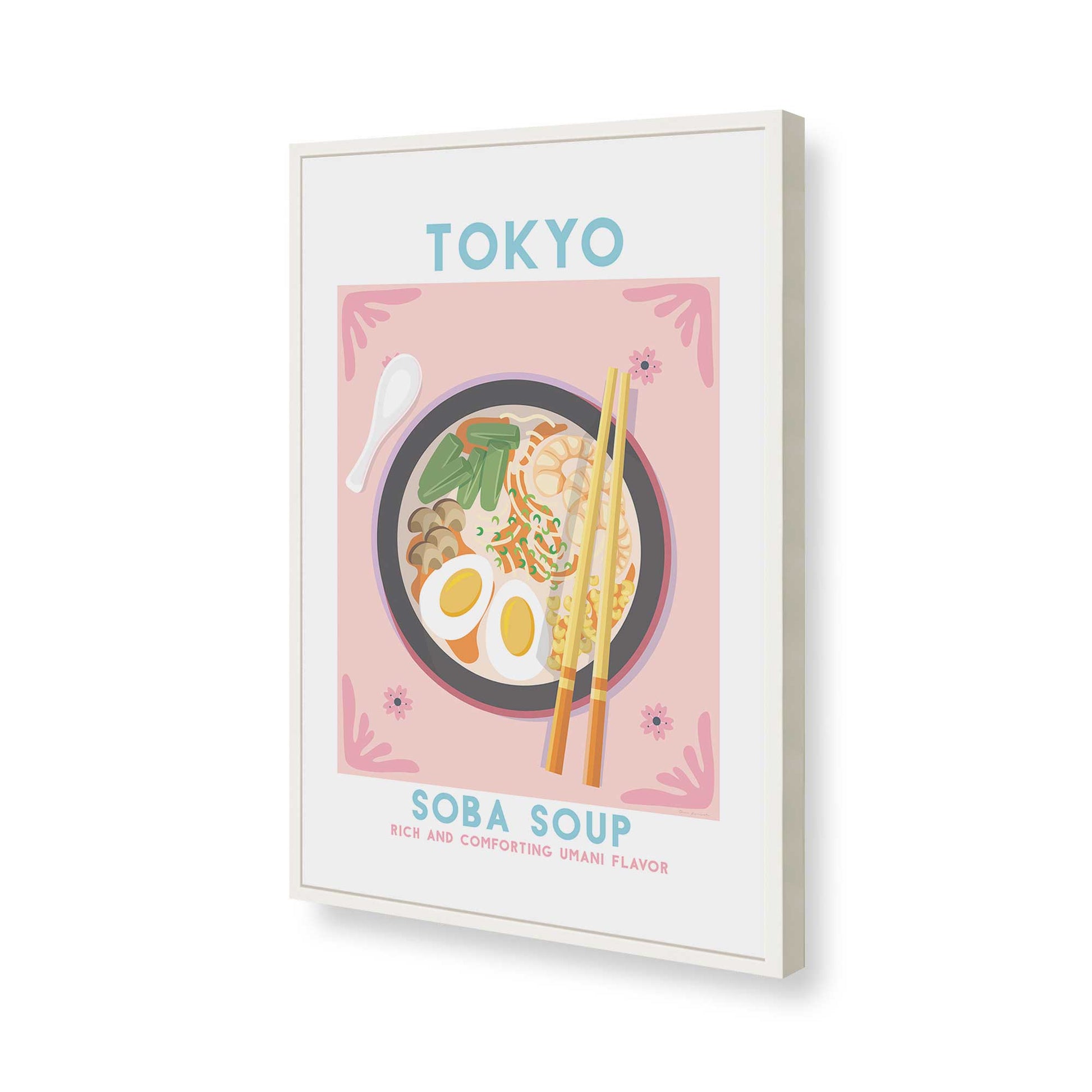 [Color:Opaque White], Picture of art in a Opaque White frame of the corner