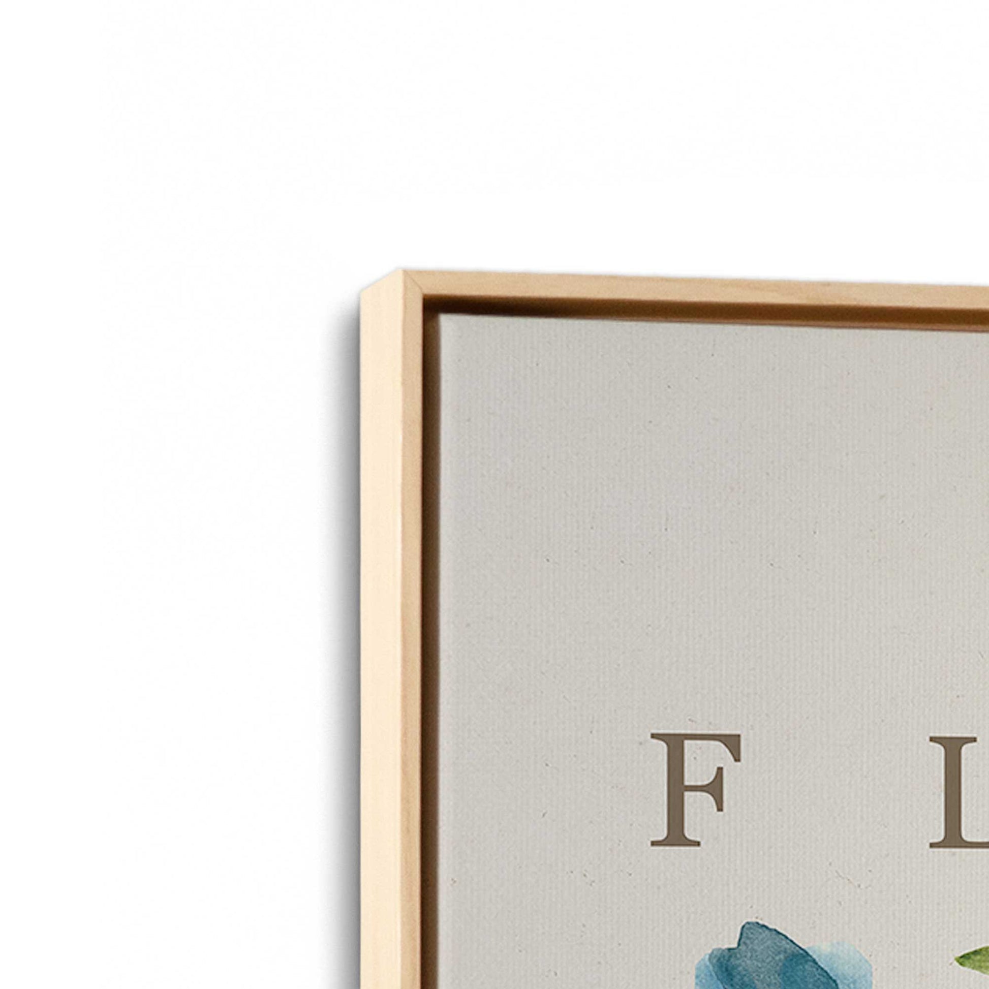 [Color:American Maple], Picture of art in a American Maple frame at an angle