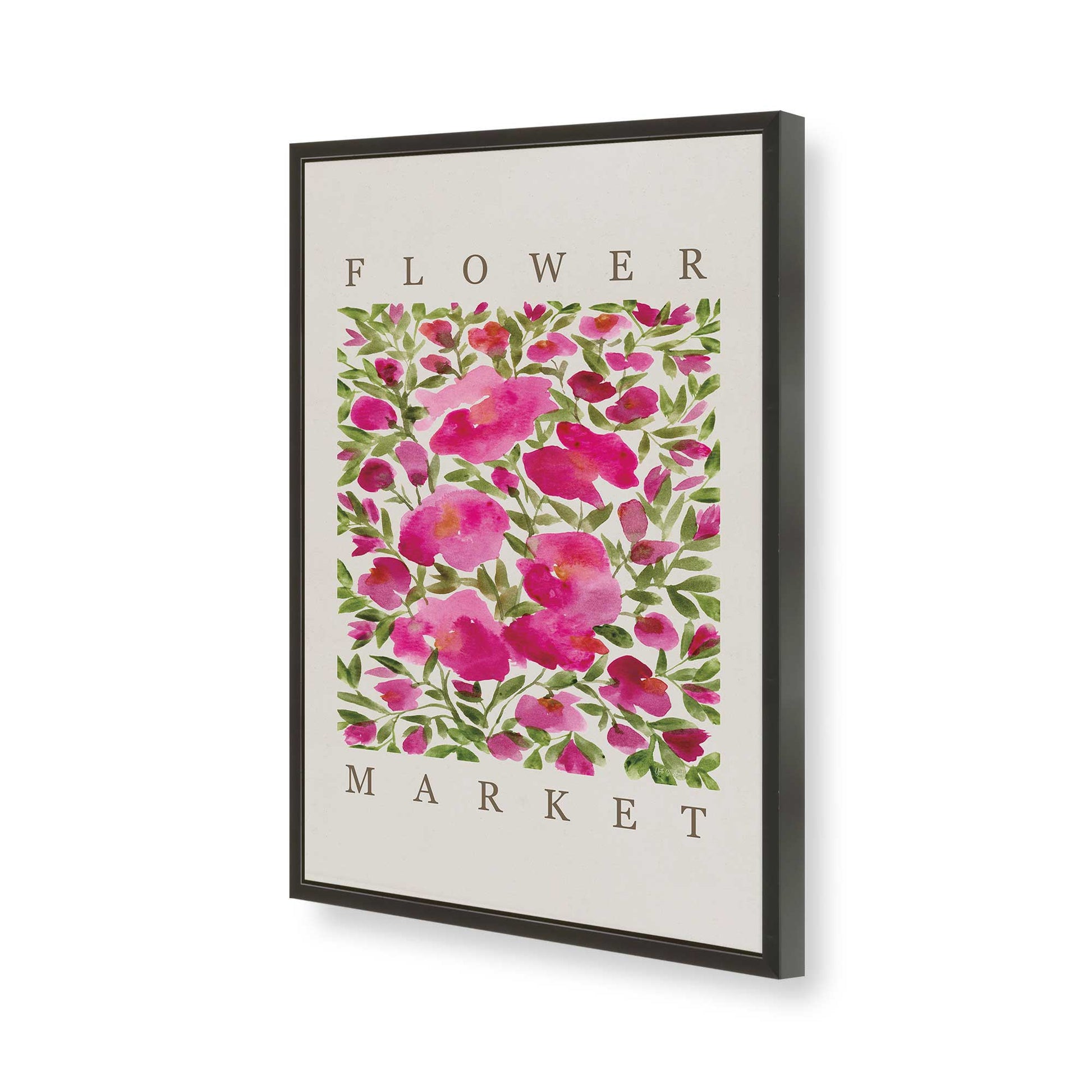 [Color:Satin Black], Picture of art in a Satin Black frame of the corner