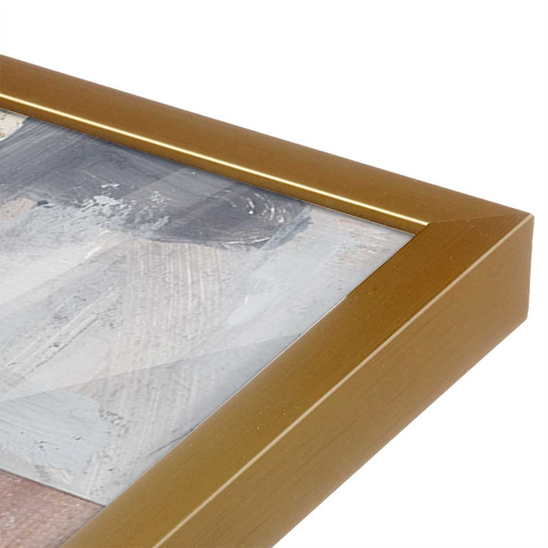 [Color:Polished Gold], Picture of art in a Polished Gold frame at an angle