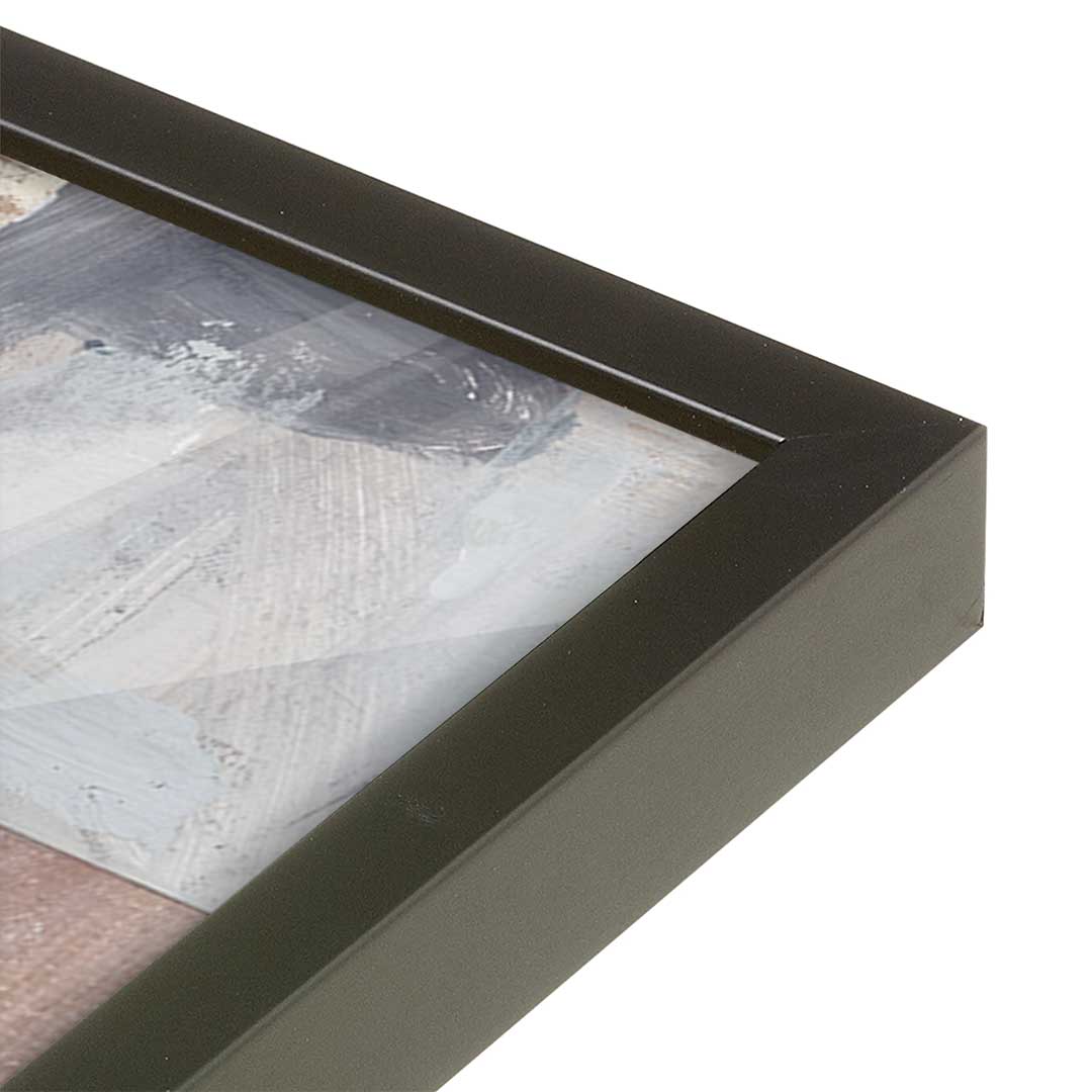 [Color:Satin Black], Picture of art in a Satin Black frame at an angle