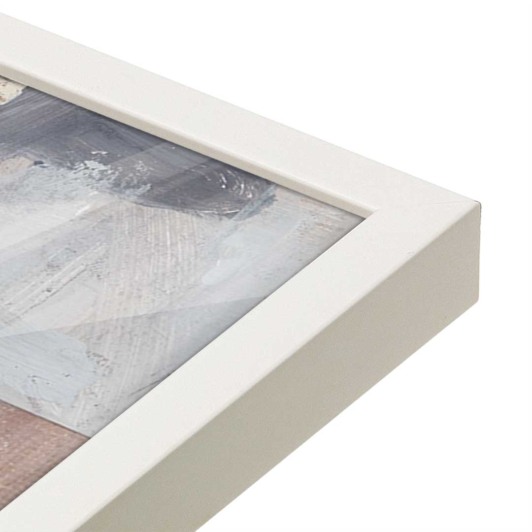 [Color:Opaque White], Picture of art in a Opaque White frame at an angle