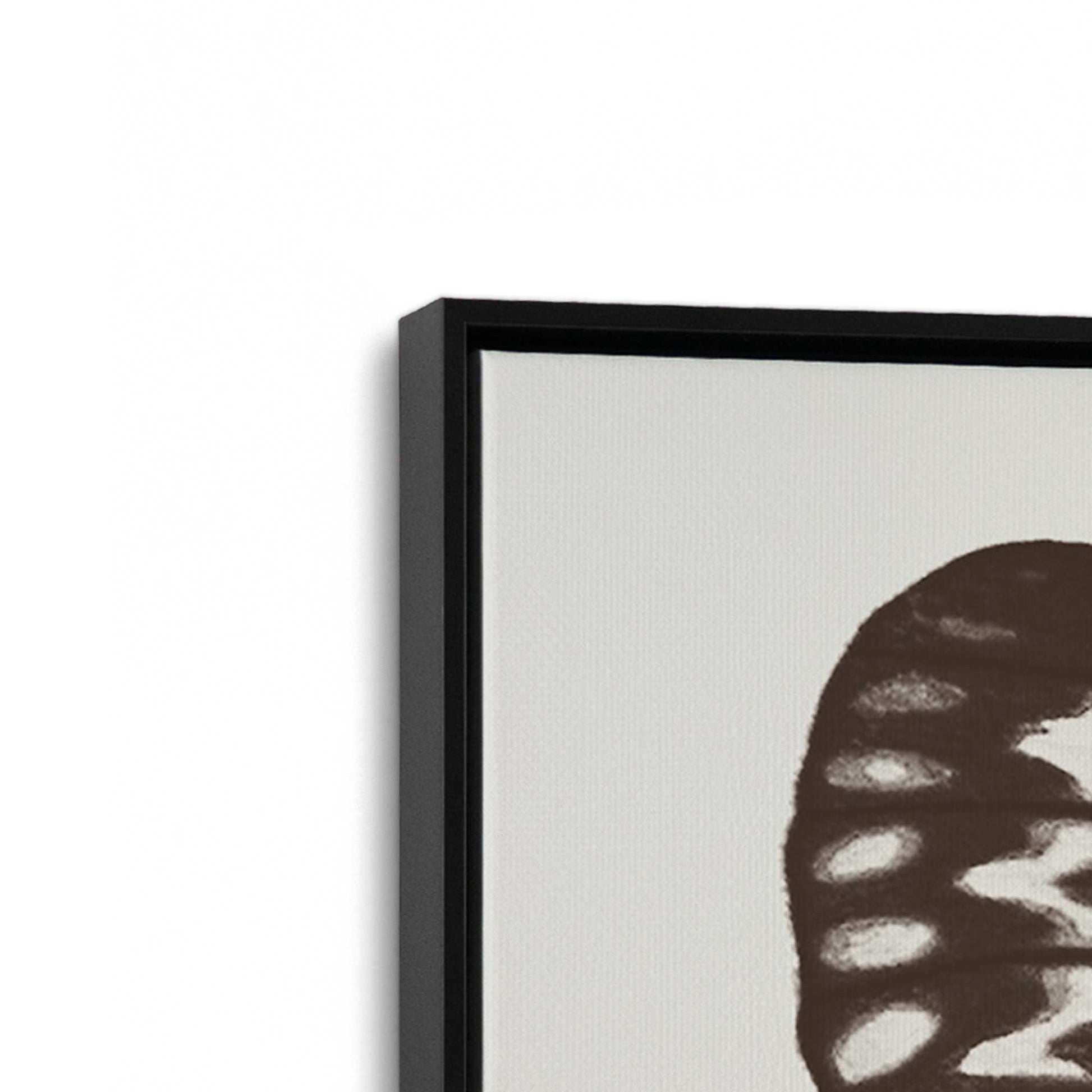 [Color:Satin Black], Picture of art in a Satin Black frame at an angle