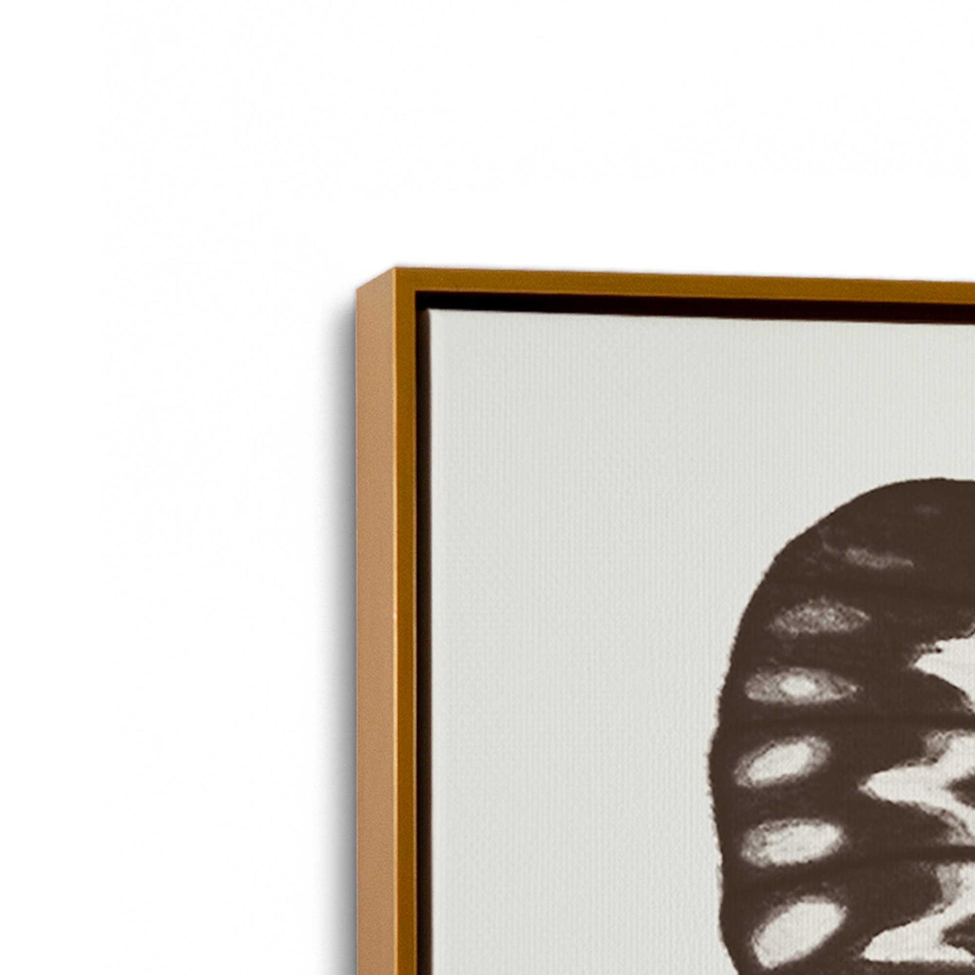 [Color:Polished Gold], Picture of art in a Polished Gold frame at an angle