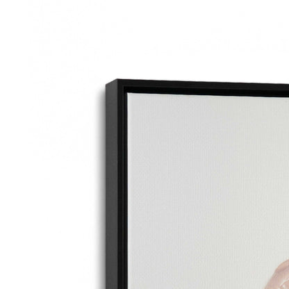 [Color:Satin Black], Picture of art in a Satin Black frame at an angle
