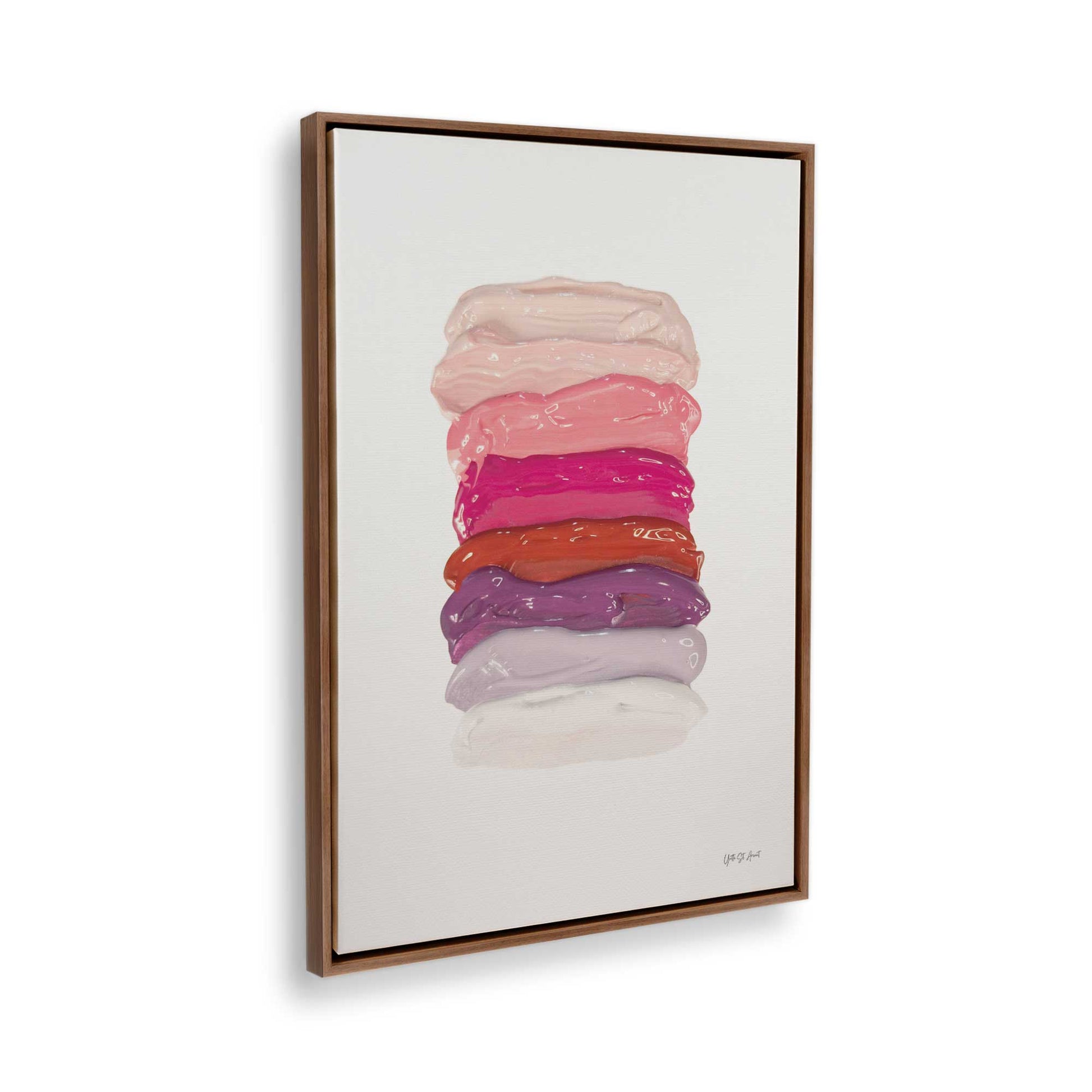 [Color:Walnut], Picture of the corner of the art