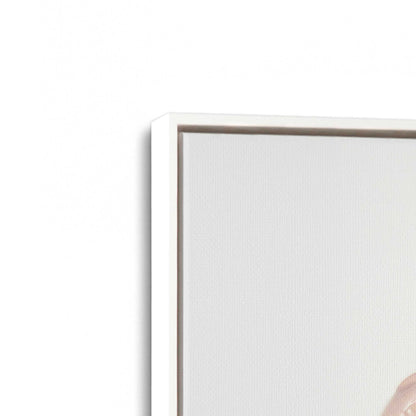 [Color:Opaque White], Picture of art in a White frame at an angle