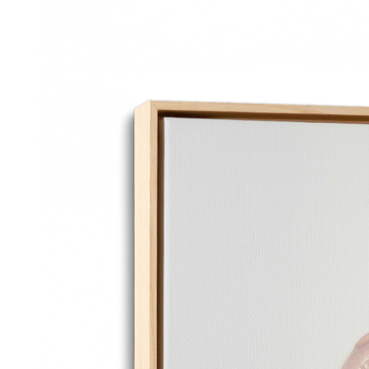 [Color:American Maple], Picture of art in a American Maple frame at an angle