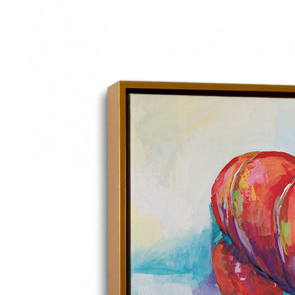 [Color:Polished Gold], Picture of art in a Polished Gold frame at an angle